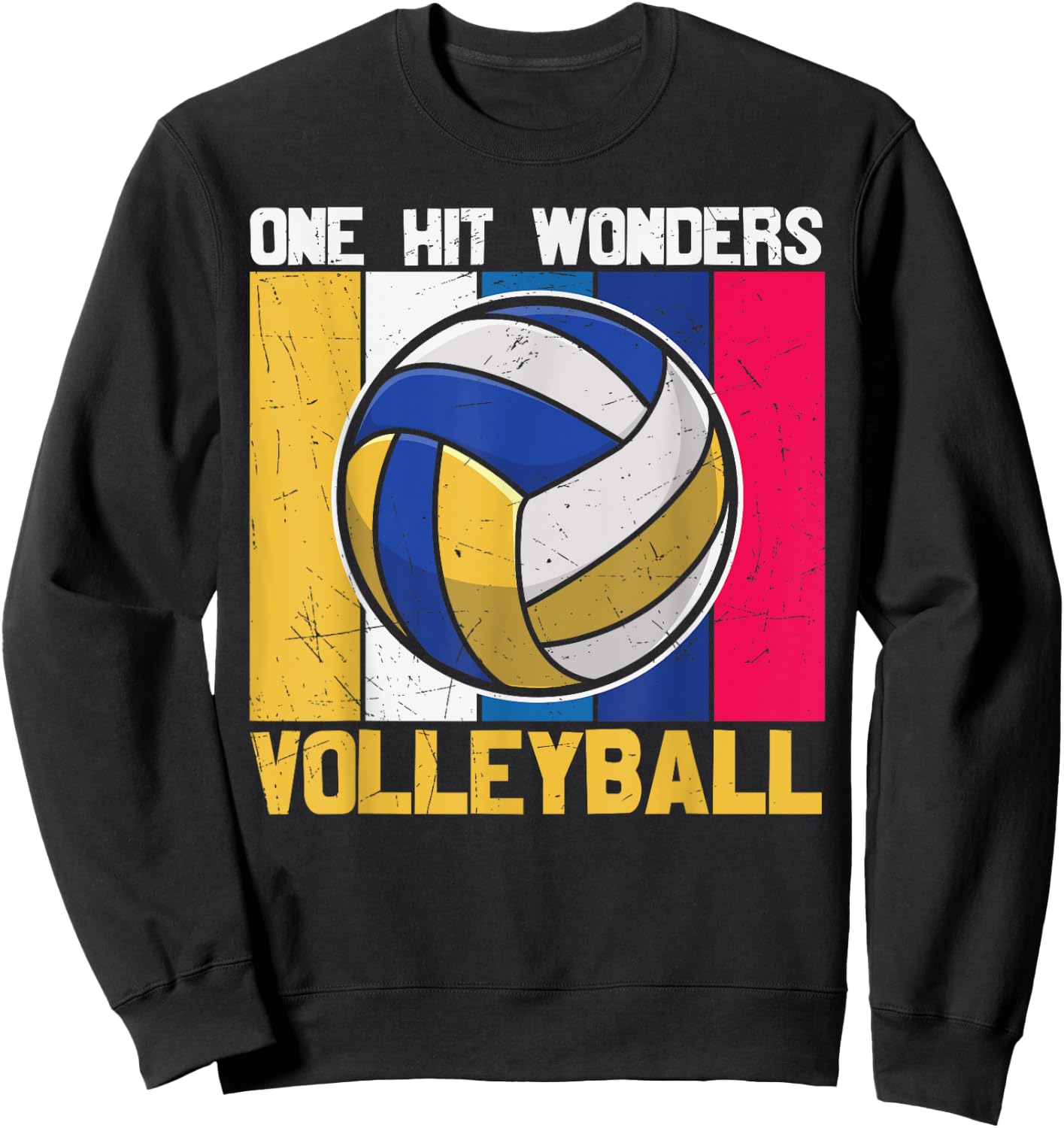 Vintage One Hit Wonders Volleyball Player Sports Coach Fans Sweatshirt - Sweatshirt | Black