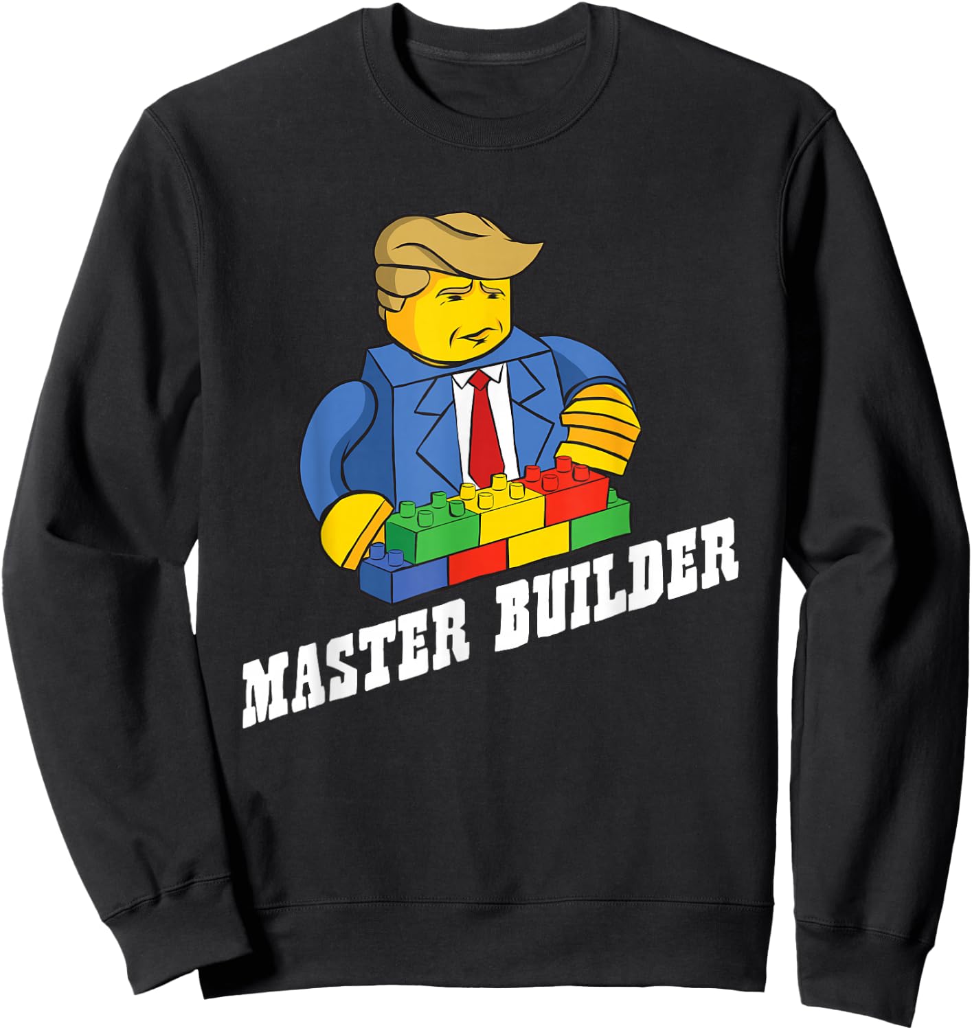 Funny Master Builder Building Blocks Gift Men Women Youth Sweatshirt - Sweatshirt | Black