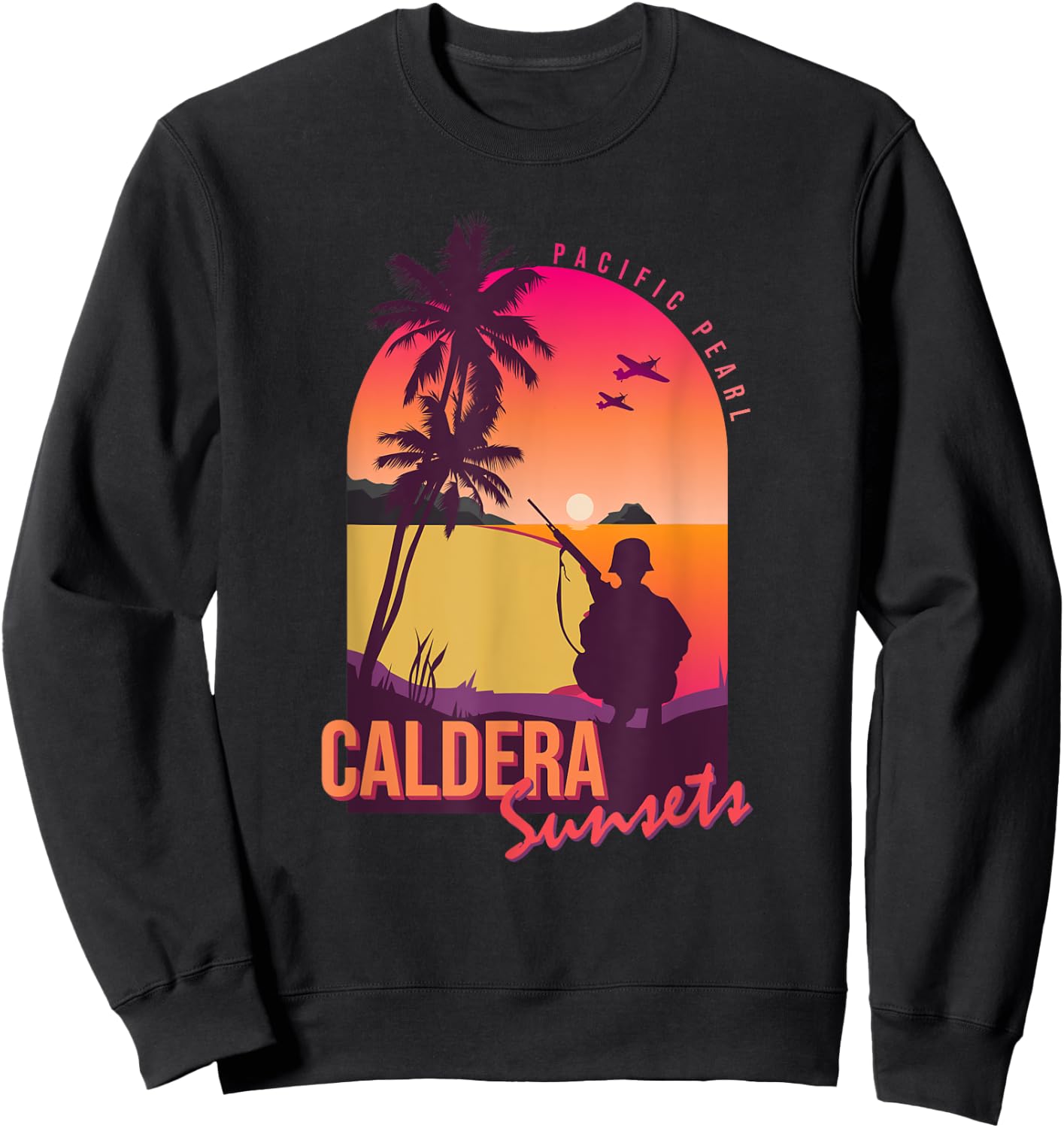 Warzone Pacific Pearl Sunsets Verdansk Gulag Sweatshirt - Sweatshirt | Black