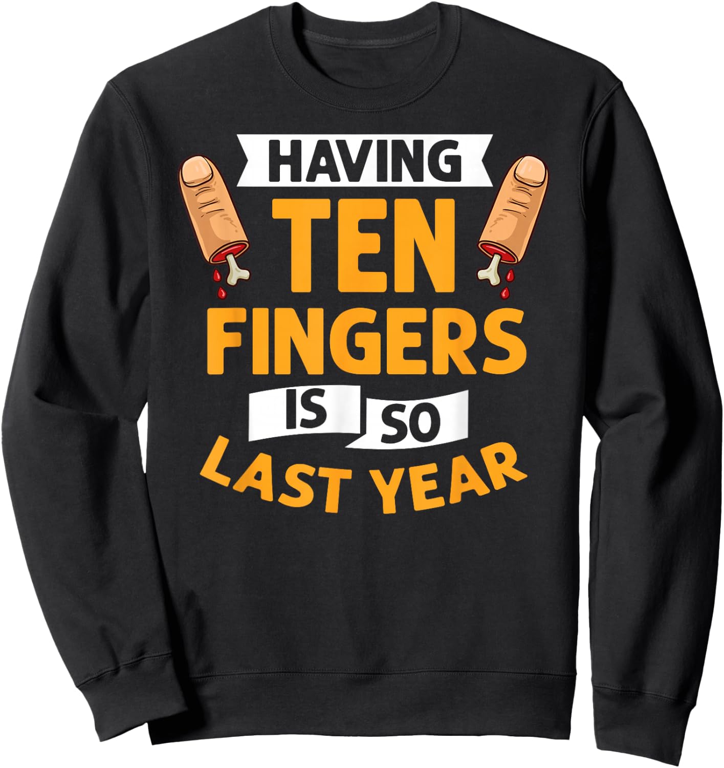 Missing Finger Prosthetic Amputation Recovery Sweatshirt - Sweatshirt | Black