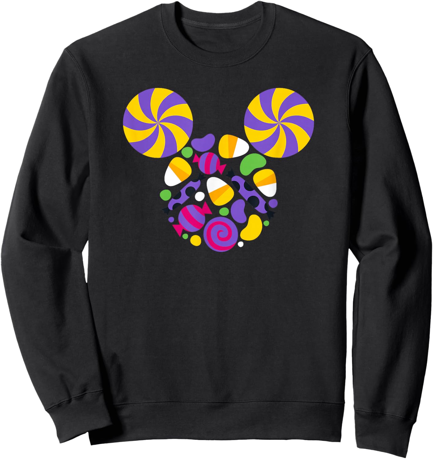 Disney Mickey and Friends Halloween Mickey Candy Face Sweatshirt - Sweatshirt | Black