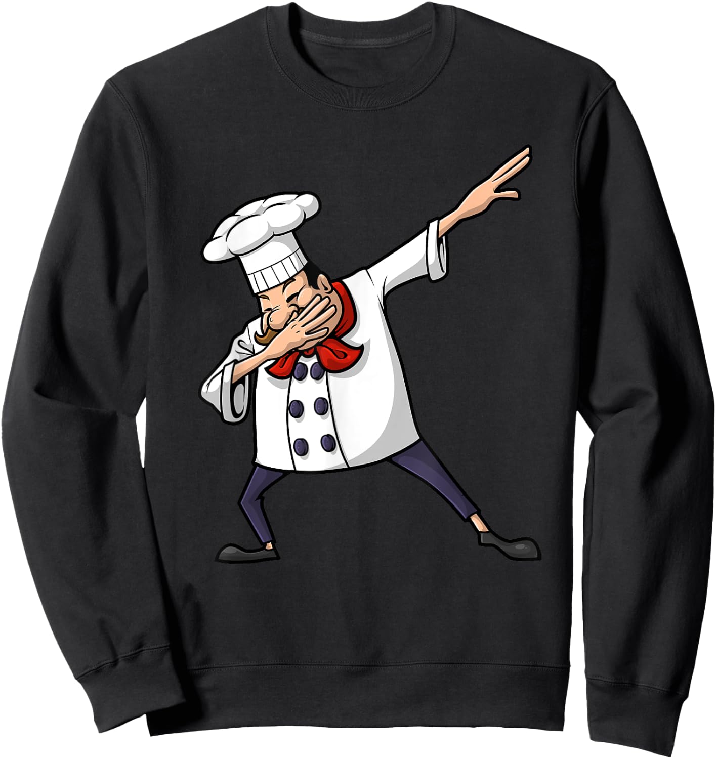 Funny Chef Design Women Cook Hip-hop Dabbing Dance Sweatshirt - Sweatshirt | Black
