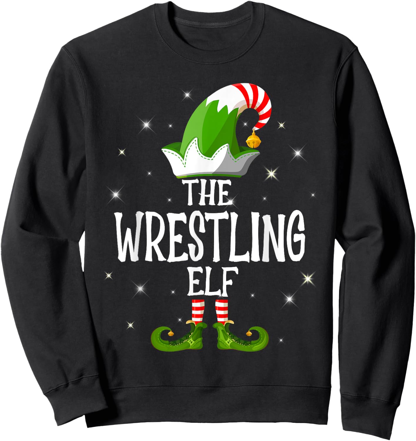 The Wrestling Elf Family Matching Group Christmas Sweatshirt - Sweatshirt | Black