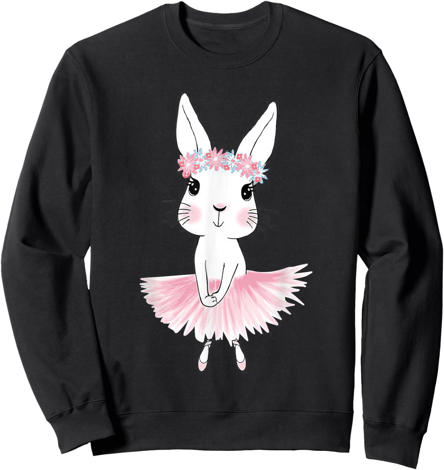 Sweet Dancing Ballerina Bunny Ballet Rabbit Girl For Kids Sweatshirt - Sweatshirt | Black