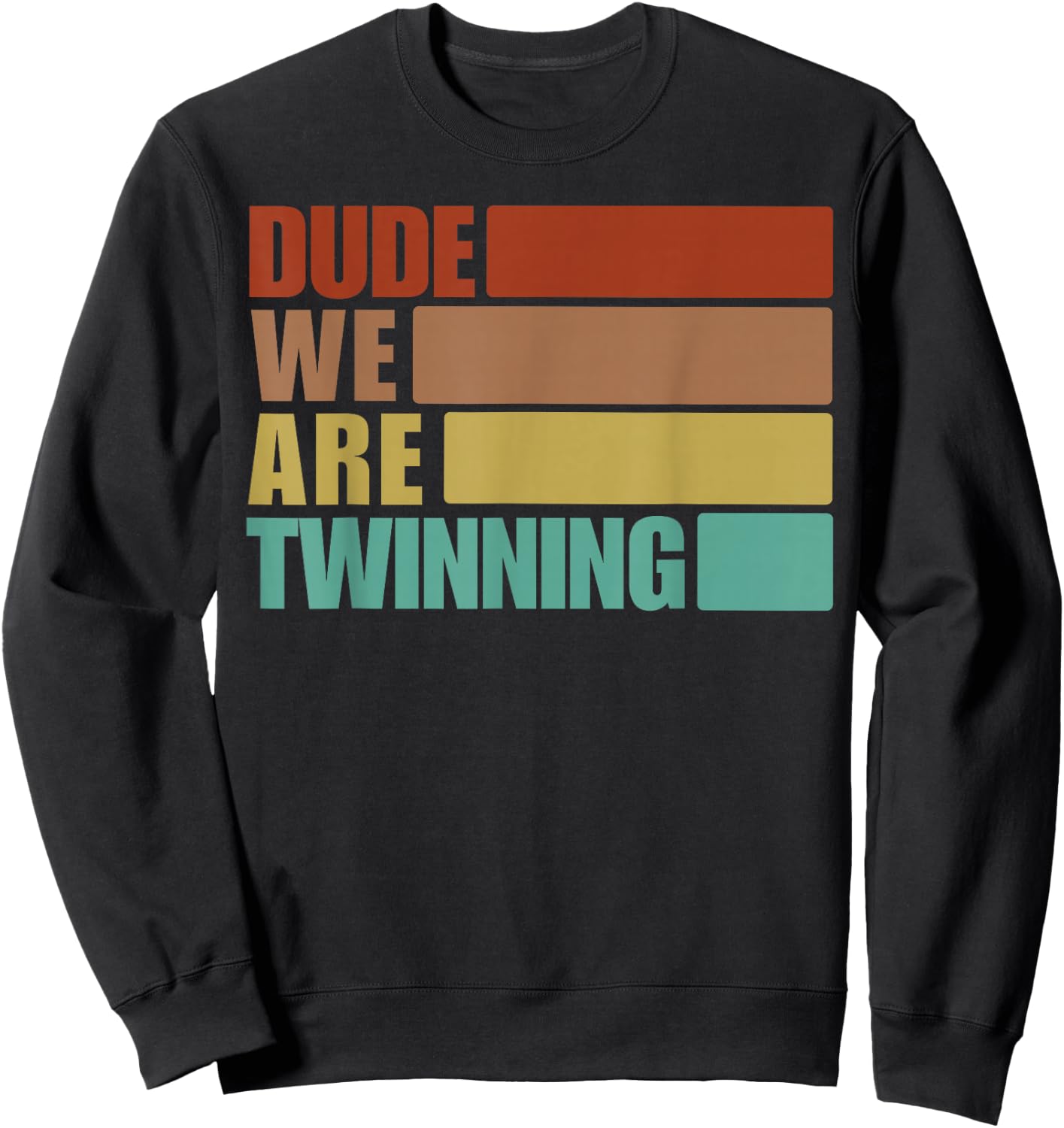 Dude We're Twinning Boys Twin Day Spirit Week Funny Kids Sweatshirt - Sweatshirt | Black