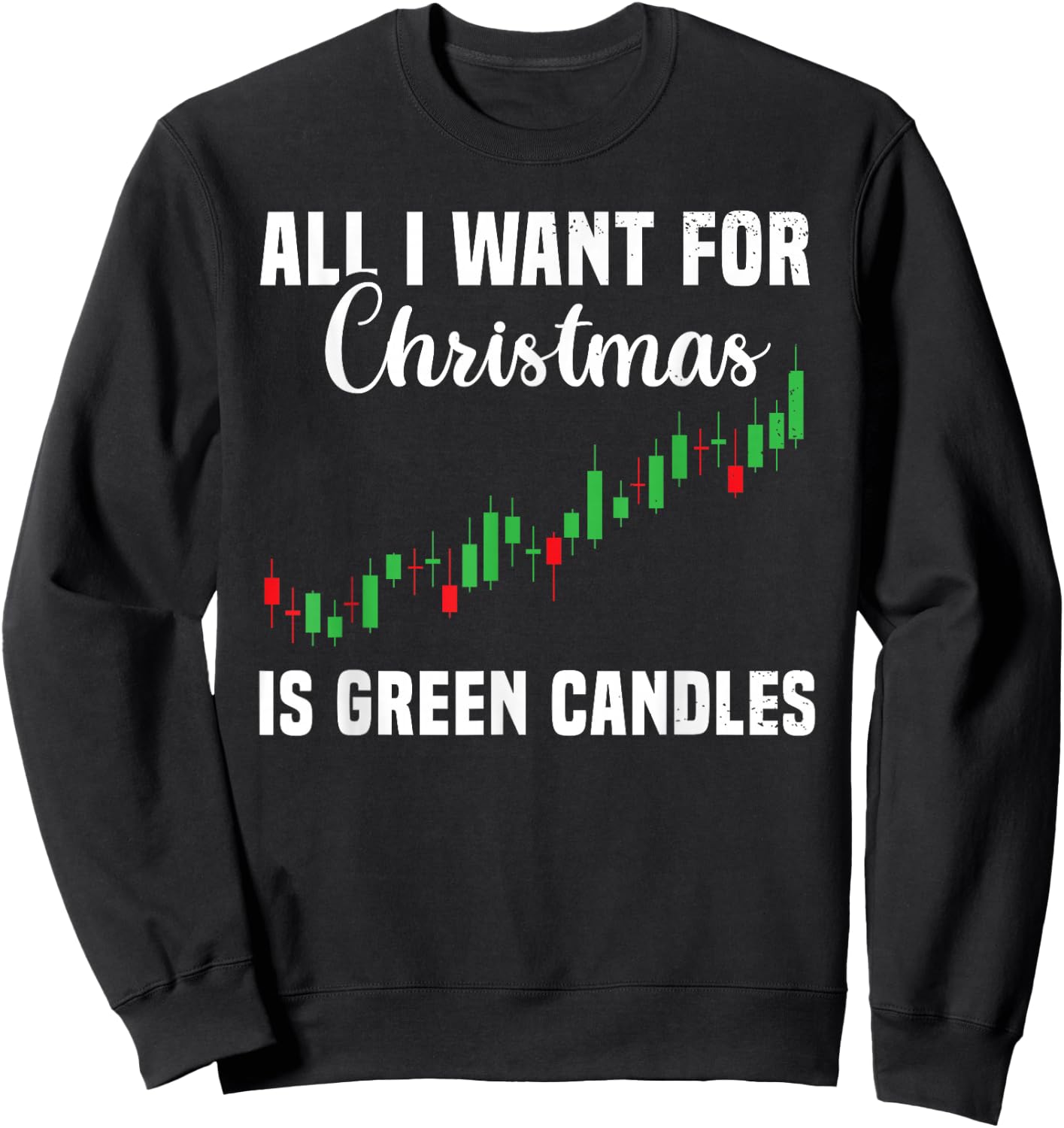 Funny Stock Market Christmas Stock Trader Crypto Trading Sweatshirt - Sweatshirt | Black