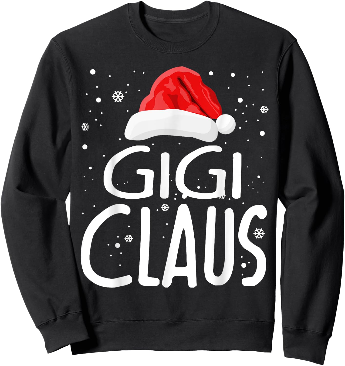 Gigi Claus Christmas Family Group Matching Pajama Xmas Gifts Sweatshirt - Sweatshirt | Black