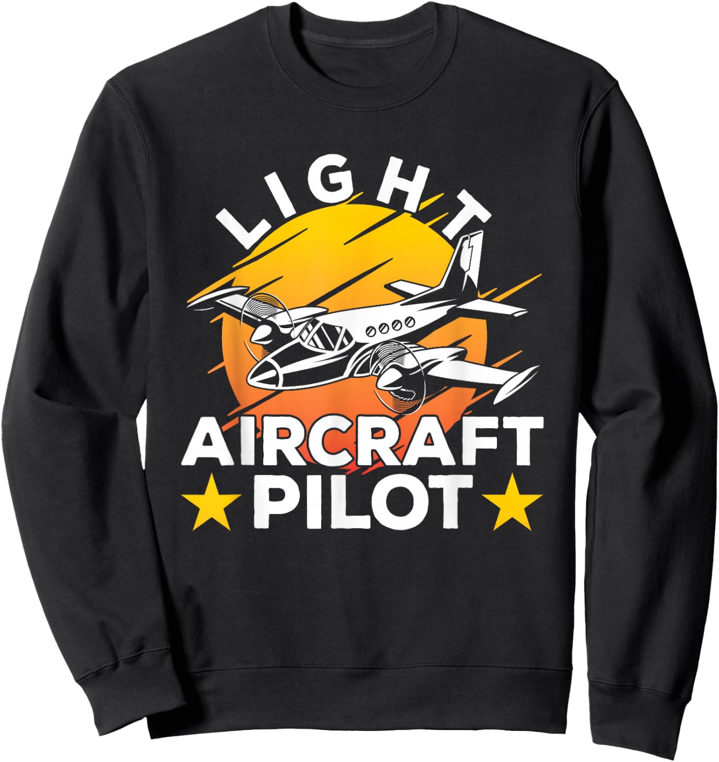 Light Aircraft Pilot Private Small Airplane Sweatshirt - Sweatshirt | Black