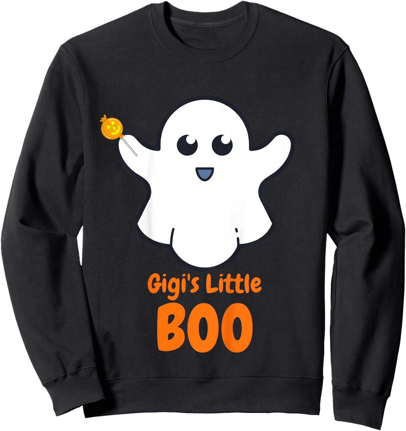 Kids Gigi's Little Boo - Halloween Gift Kids Boys Girls Toddler Sweatshirt - Sweatshirt | Black