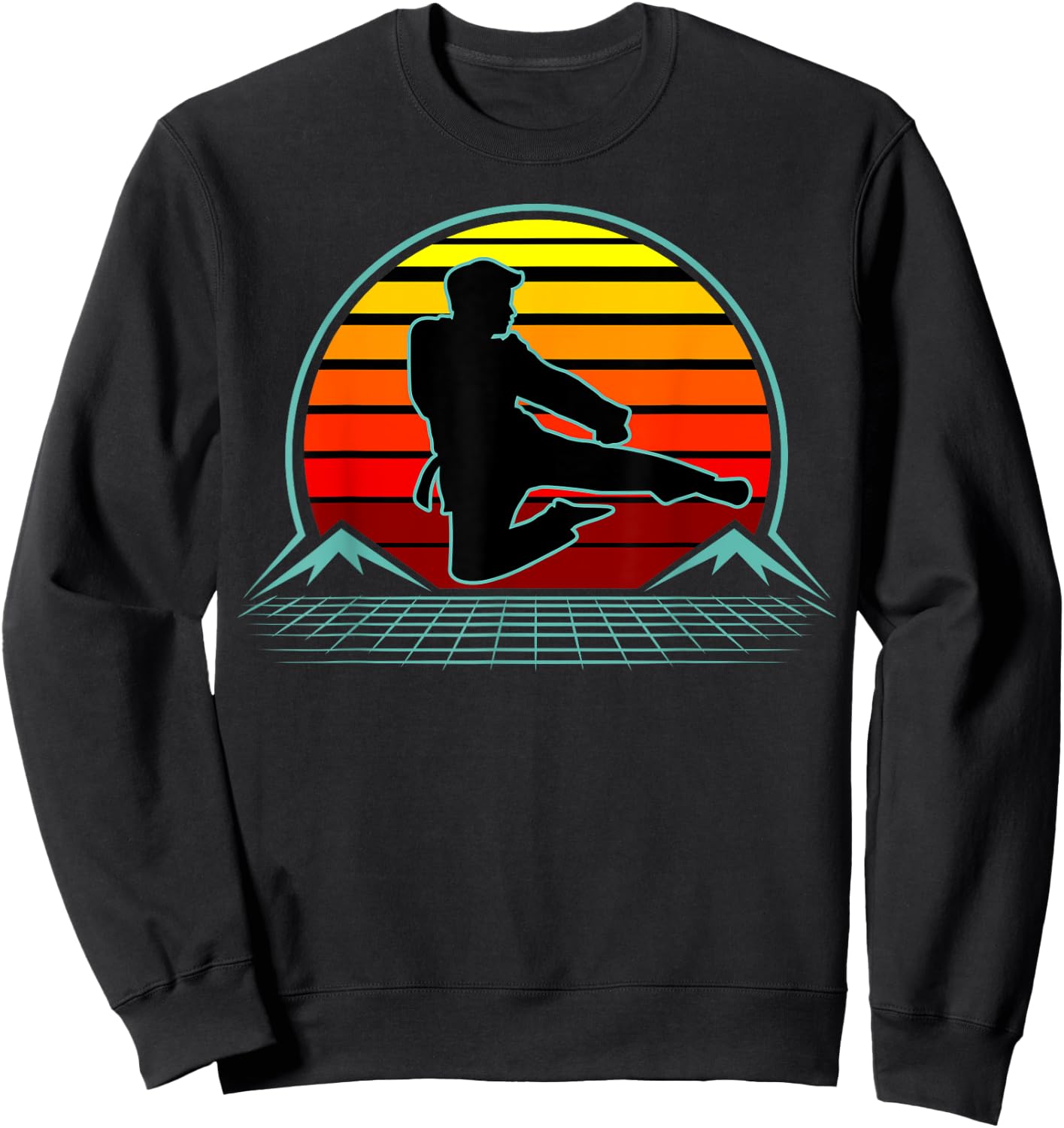 Taekwondo Tae Kwon Do Martial Art Student Teacher Silhouette Men Women Kids Sweatshirt - Sweatshirt | Black
