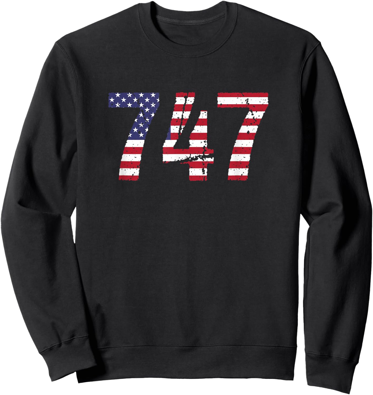 747 California Area Code Sweatshirt - Sweatshirt | Black