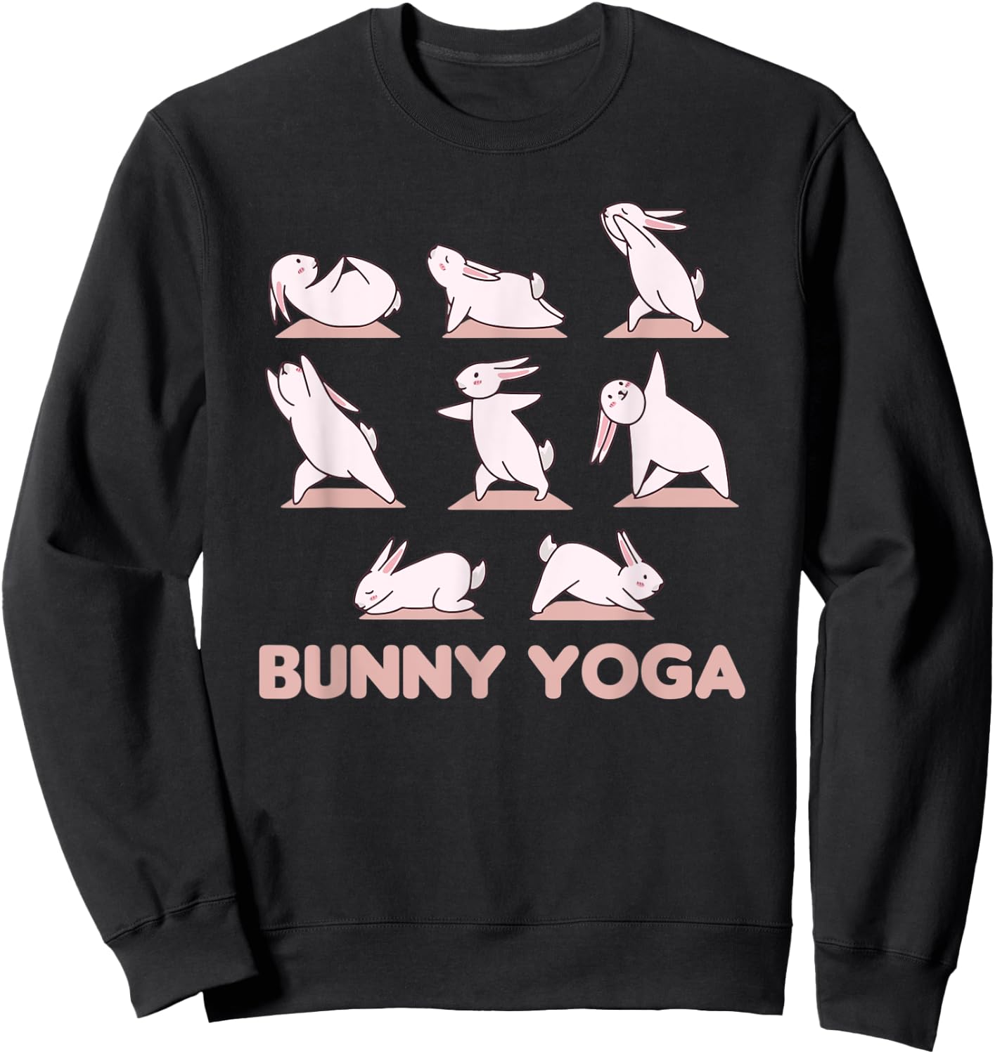 Bunny Yoga Cute Rabbits Do Sport Bunny Yoga Sweatshirt - Sweatshirt | Black