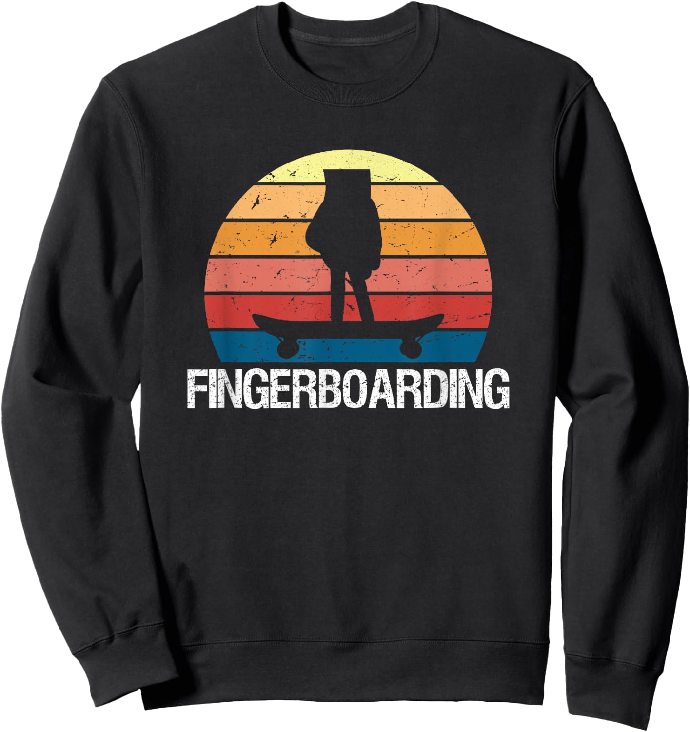Mini Skateboard Finger Fingerboard Sweatshirt - Sweatshirt | Black
