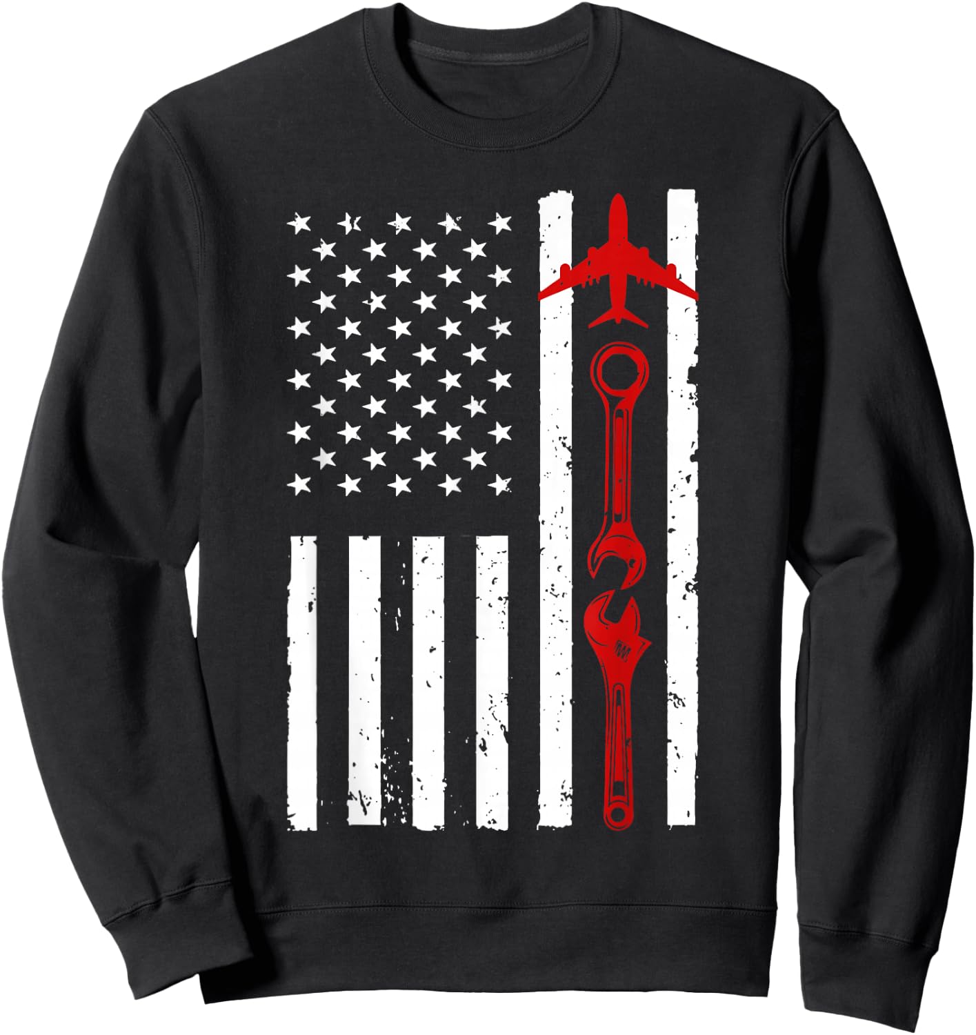 Cool Aircraft Mechanic Art Women Aircraft Technician Sweatshirt - Sweatshirt | Black