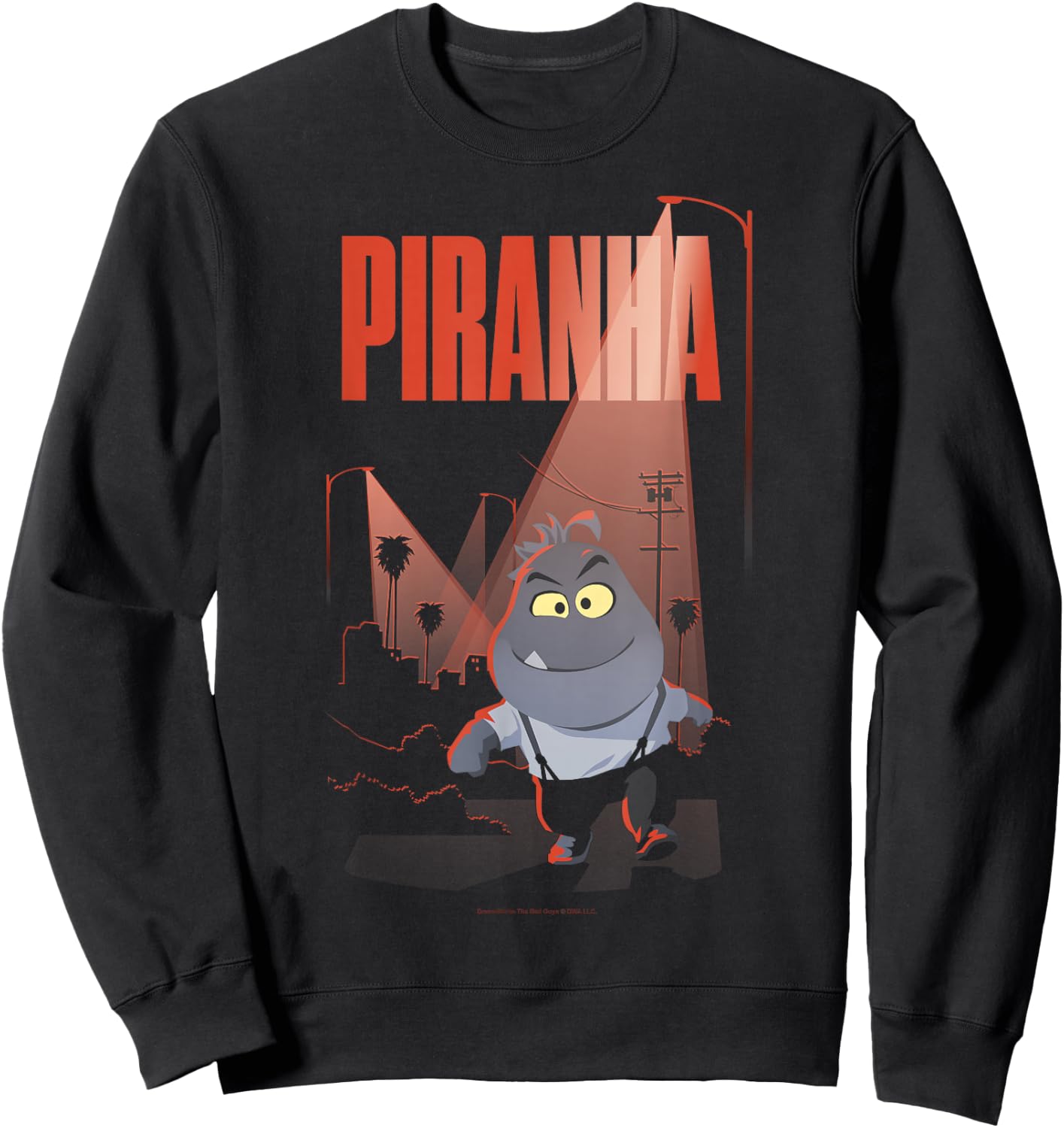 The Bad Guys Mr. Piranha City Street Light Sweatshirt - Sweatshirt | Black