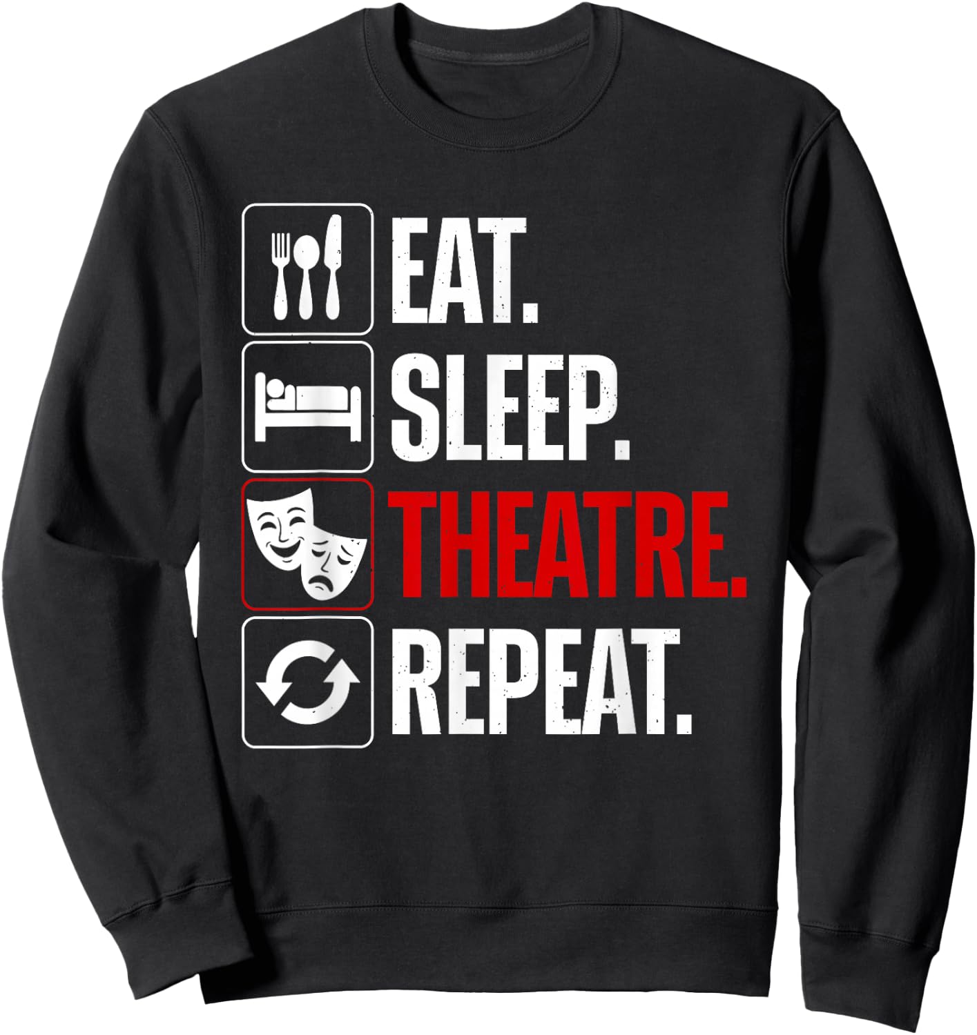 Best Theatre Art Women Musical Drama Teacher Theater Sweatshirt - Sweatshirt | Black