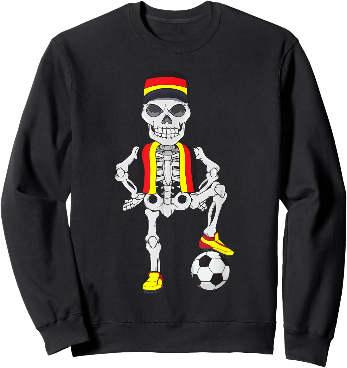 Germany Soccer Skeleton Fan Team Sweatshirt - Sweatshirt | Black