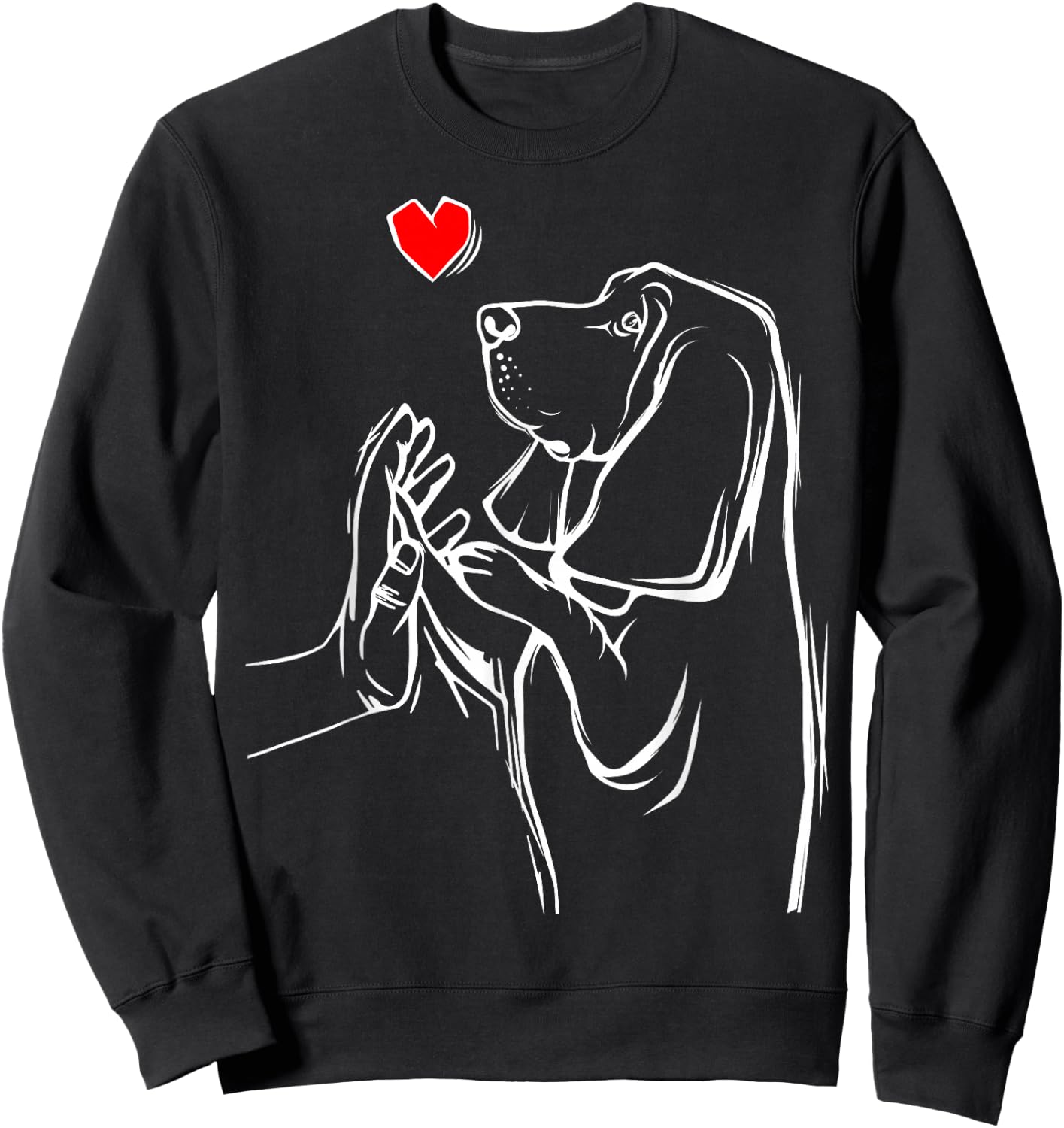 Basset Hound Love Dog Women Girls Sweatshirt - Sweatshirt | Black