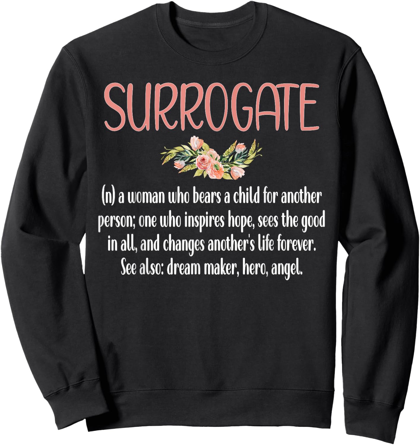 Surrogate Mom Definition Proud Gestational Carrier Sweatshirt - Sweatshirt | Black