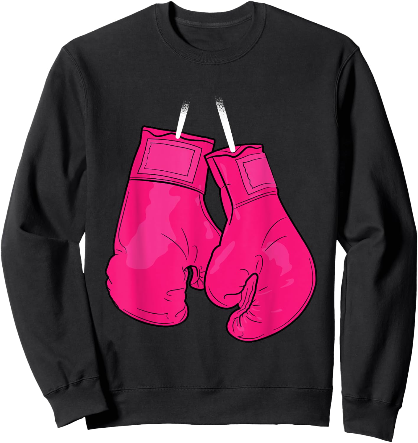 Pink Boxing Gloves Breast Cancer Awareness Cool Warrior Sweatshirt - Sweatshirt | Black