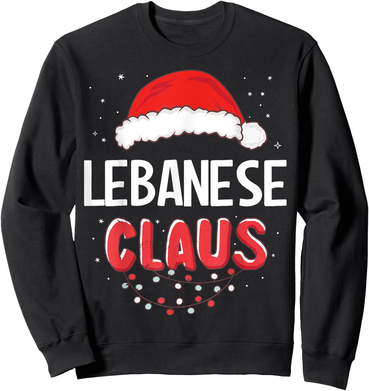 Lebanese Santa Claus Christmas Matching Costume Sweatshirt - Sweatshirt | Black