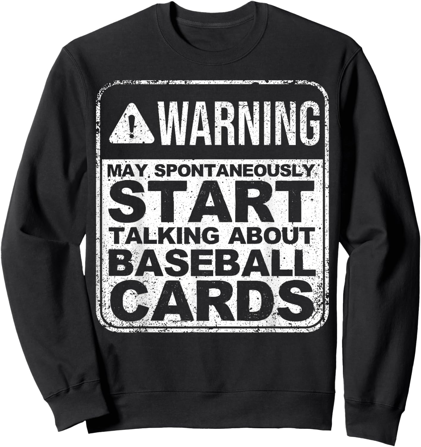 Funny Baseball Art For Baseball Card Collector Men Women Kid Sweatshirt - Sweatshirt | Black