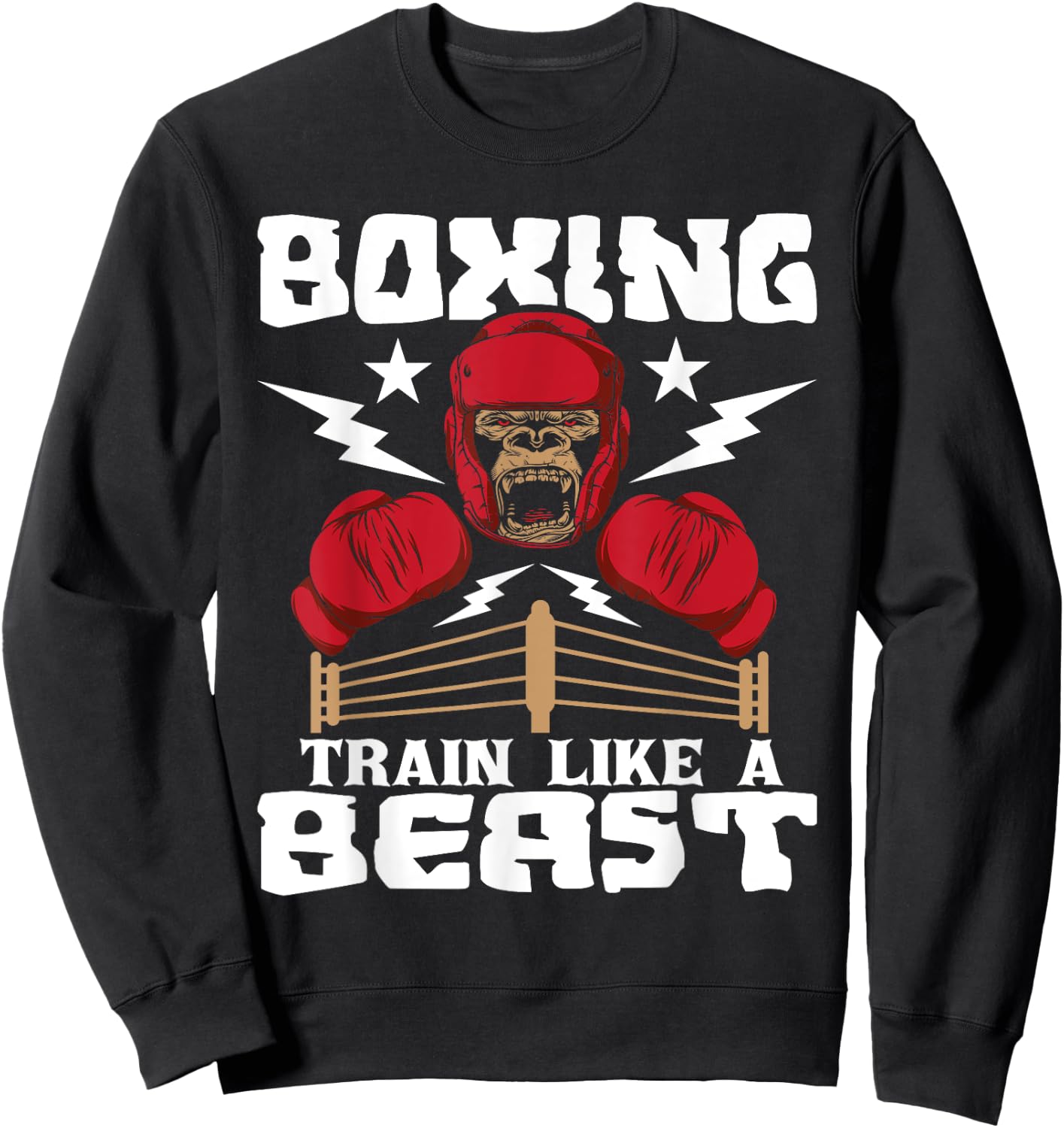 Boxing Train Like A Beast - Kickboxing Kickboxer Gym Boxer Sweatshirt - Sweatshirt | Black