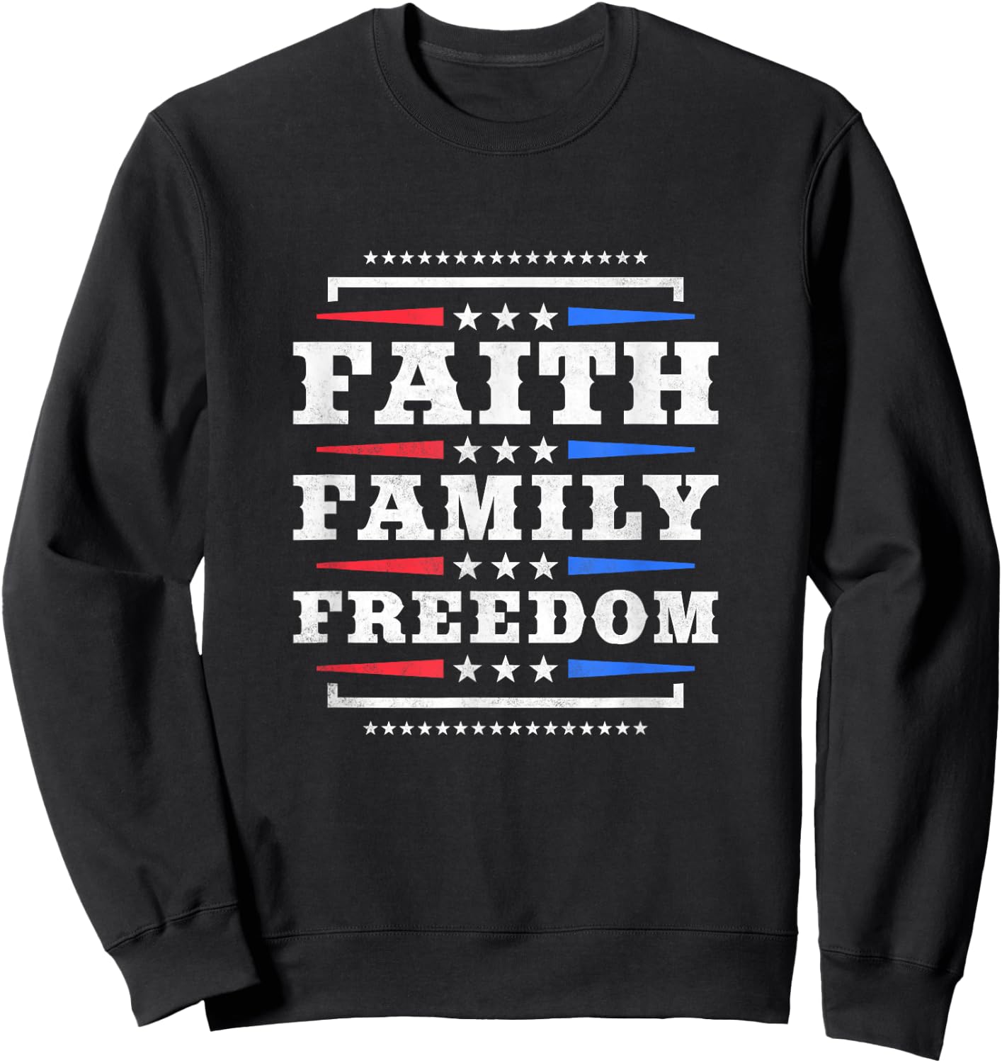Faith Family Freedom, Independence Day Men Sweatshirt - Sweatshirt | Black