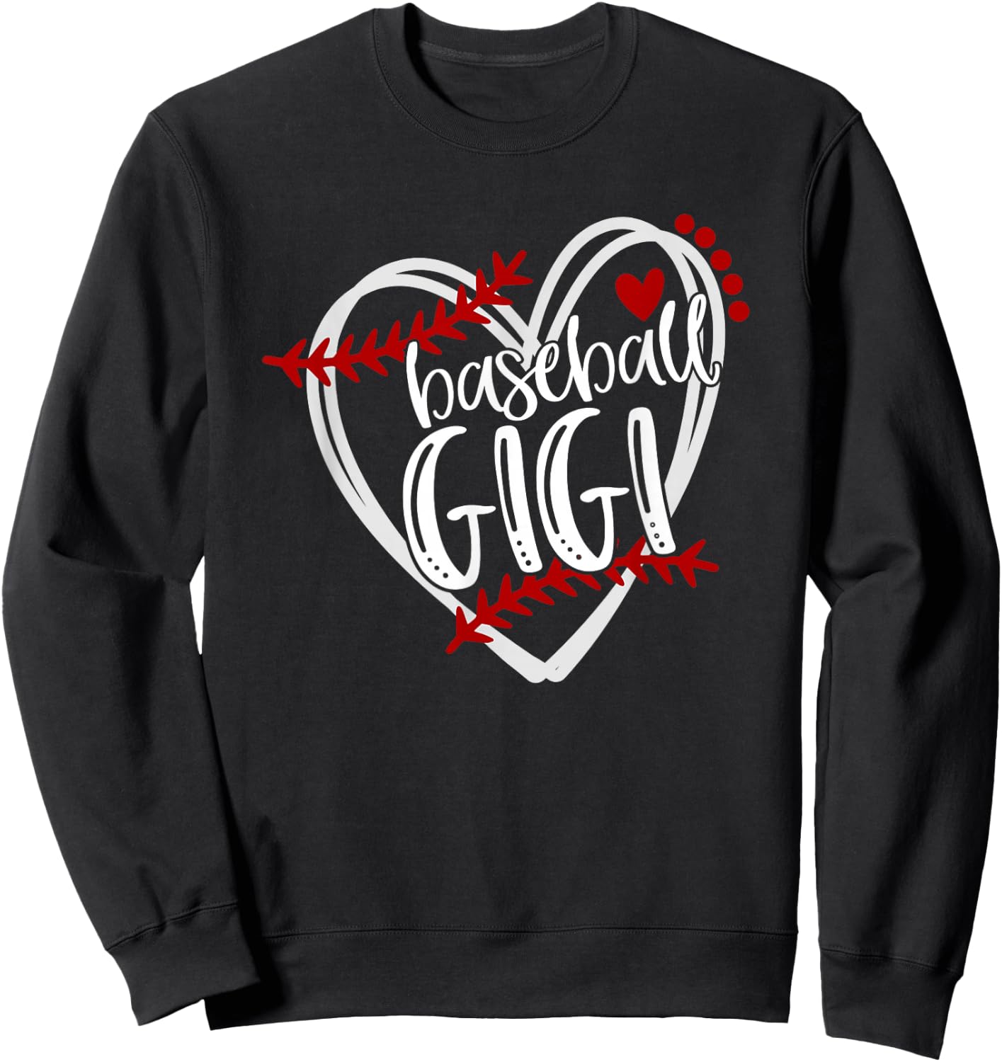 Baseball Heart GIGI Shirt Grandma Trendy Sweatshirt - Sweatshirt | Black