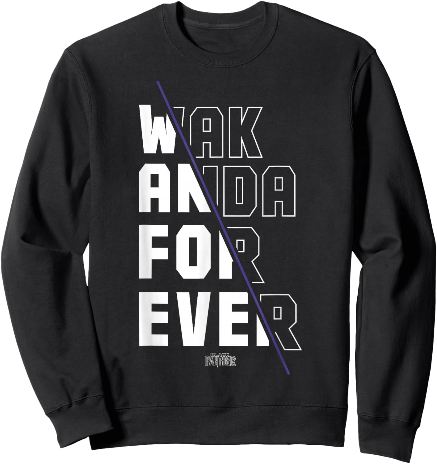Marvel Black Panther Wakanda Forever Divided Sweatshirt - Sweatshirt | Black