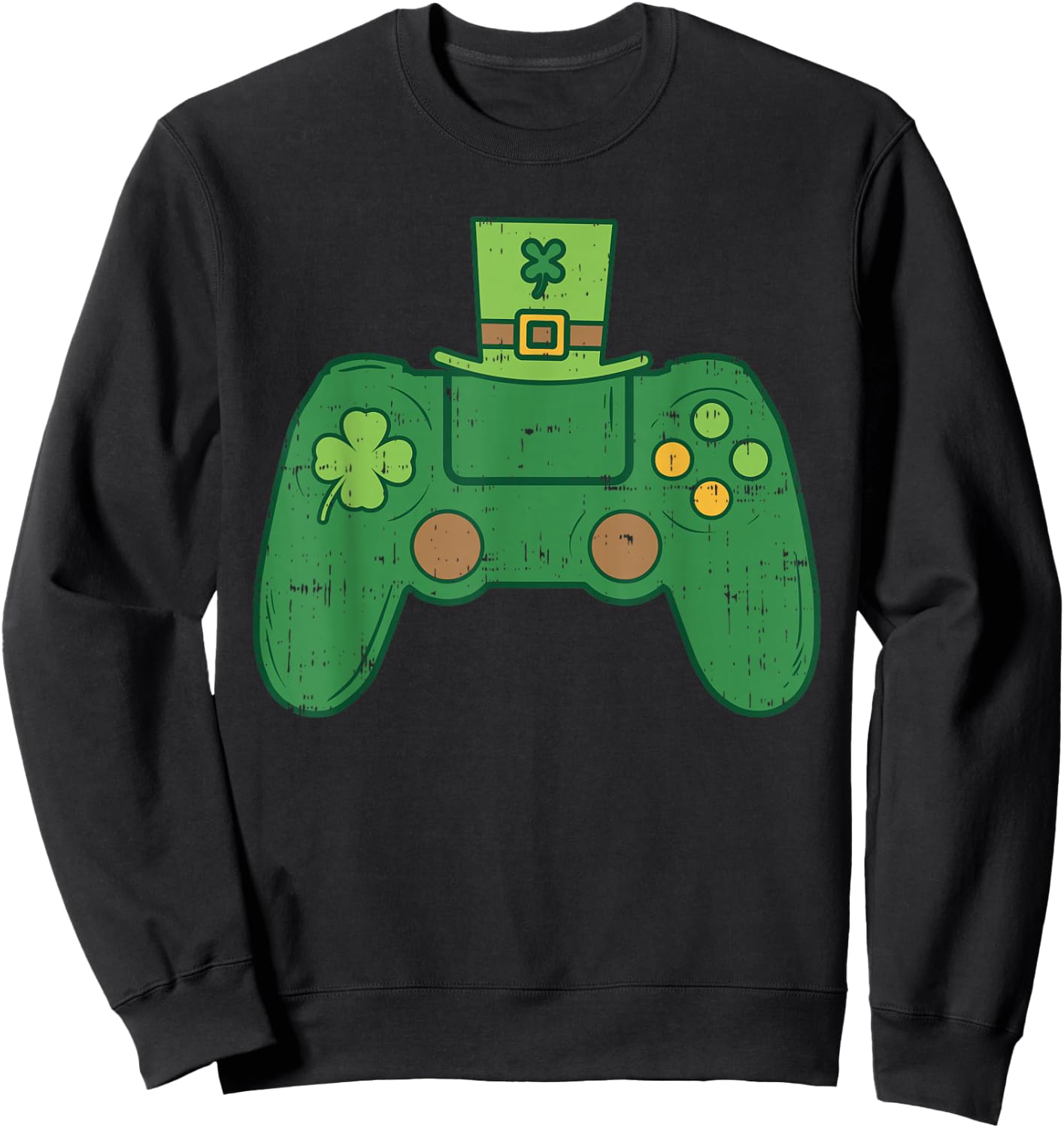 Video Game Controller Irish Gamer Boys St Patricks Day Men Sweatshirt - Sweatshirt | Black