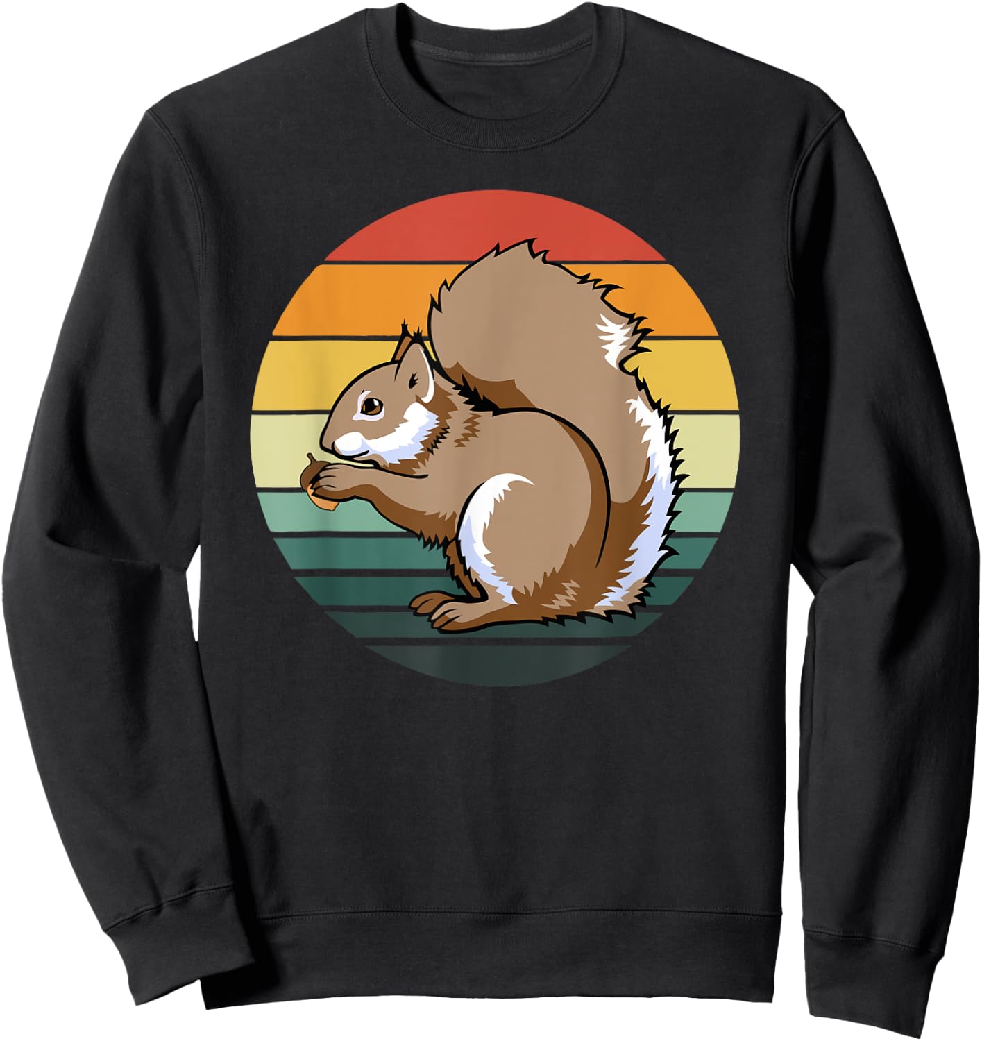 Squirrel Shirt Women Bird Feeder Empty Nature Acorn Squirrel Sweatshirt - Sweatshirt | Black