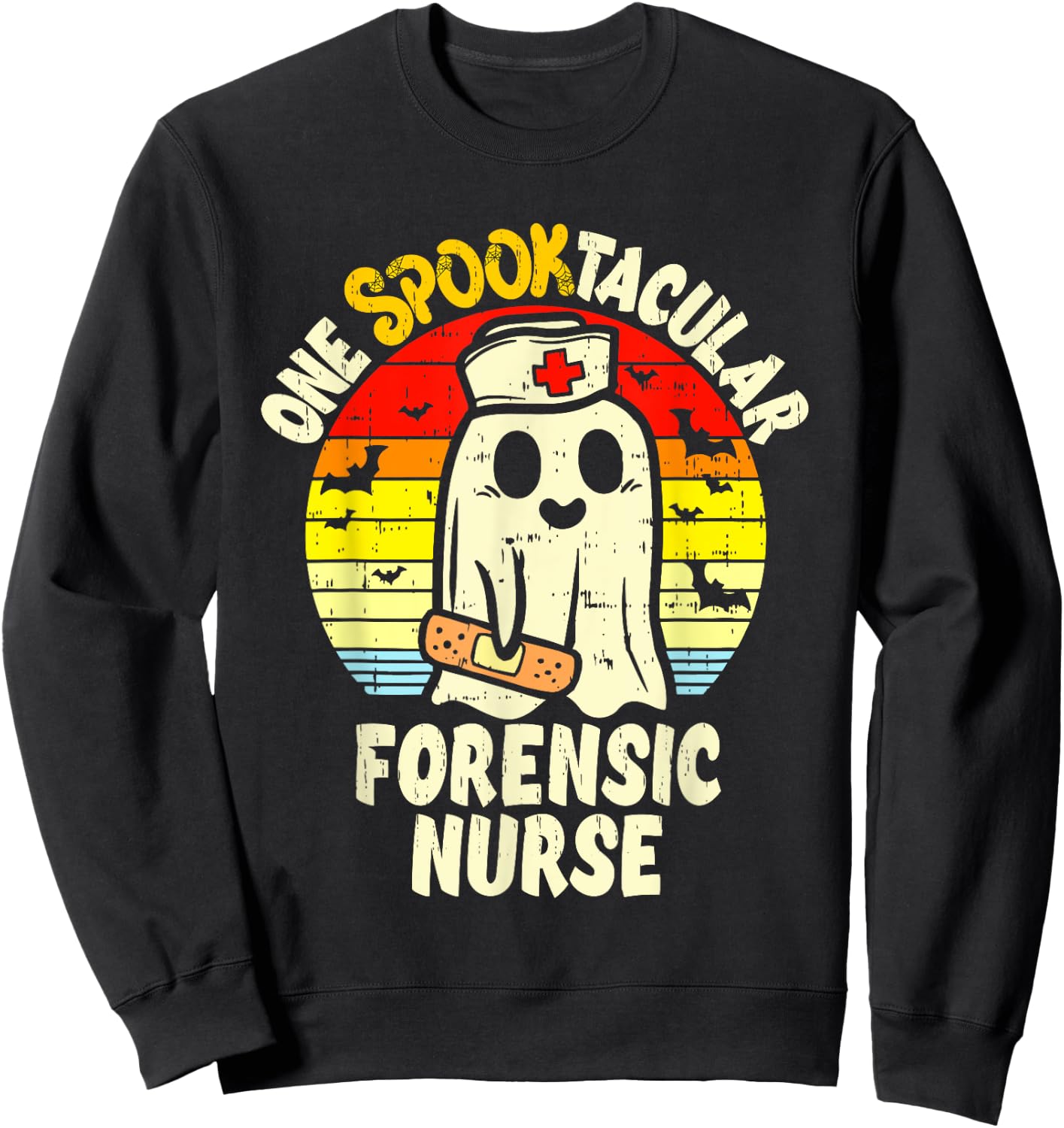 One Spooktacular Forensic Nurse Halloween Ghost Correctional Sweatshirt - Sweatshirt | Black