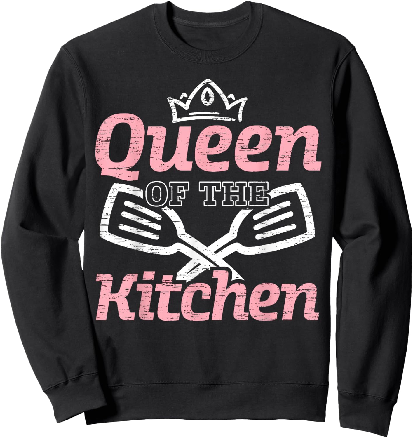 Queen Of The Kitchen Cooking Master Chef Hat Cook Culinary Sweatshirt - Sweatshirt | Black