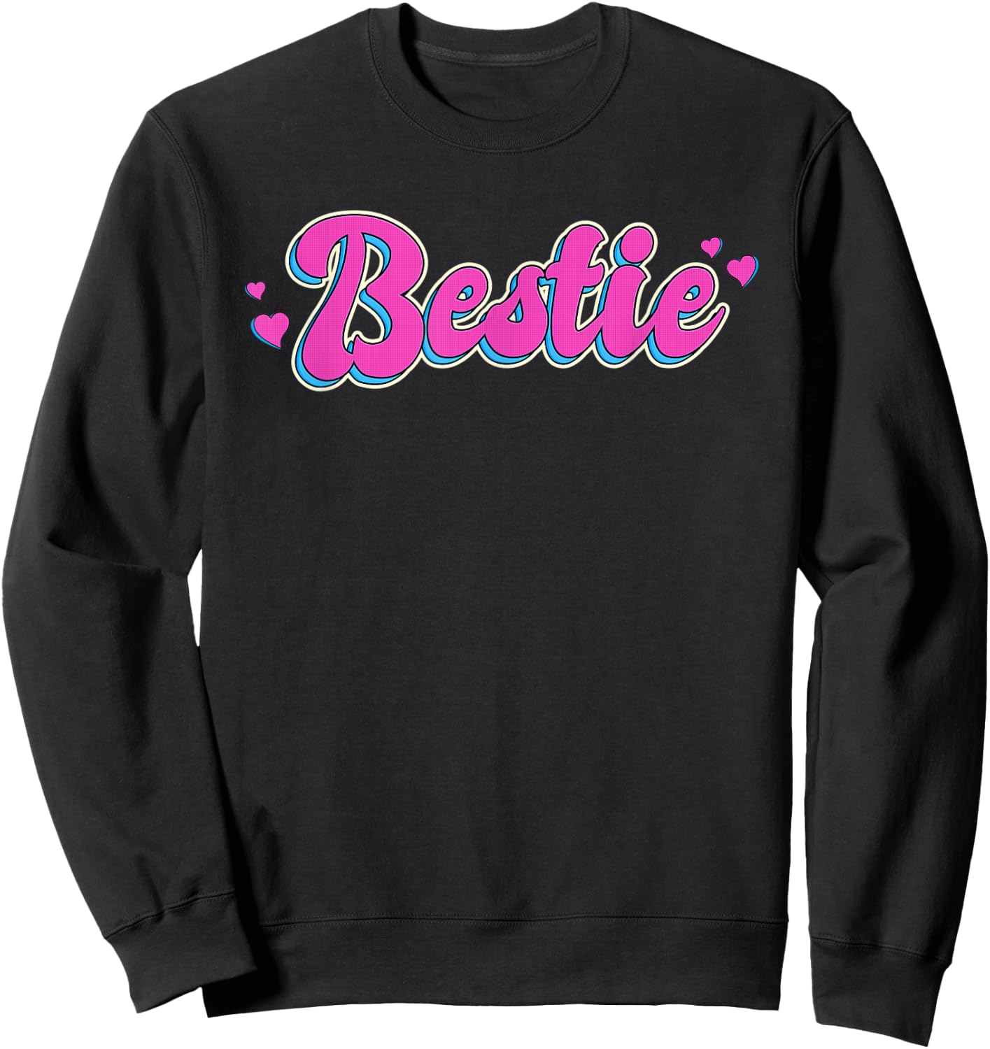 Bestie Hearts Bestfriend BFF Friendship Besties Sweatshirt - Sweatshirt | Black