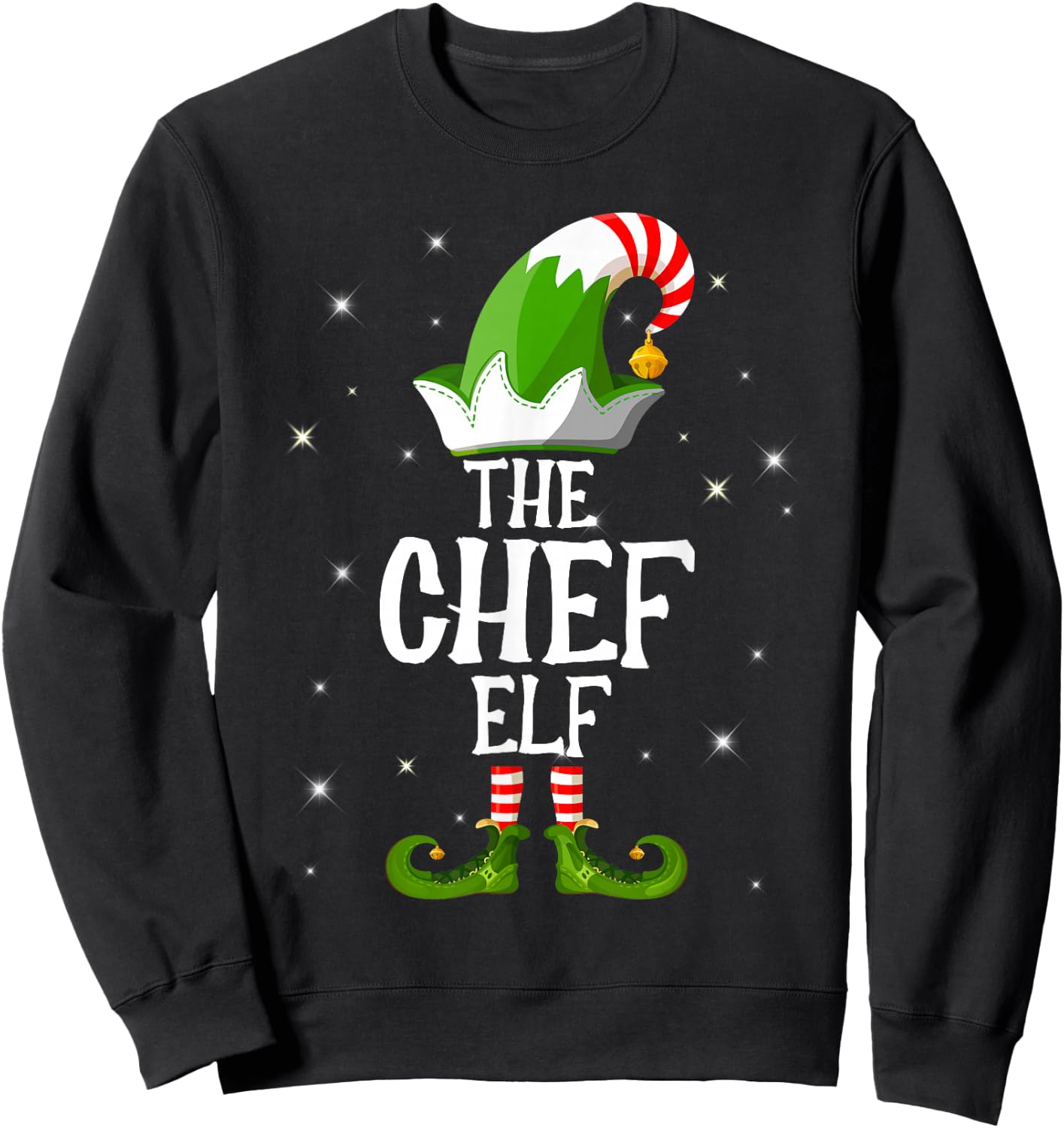 The Chef Elf Family Matching Group Christmas Sweatshirt - Sweatshirt | Black