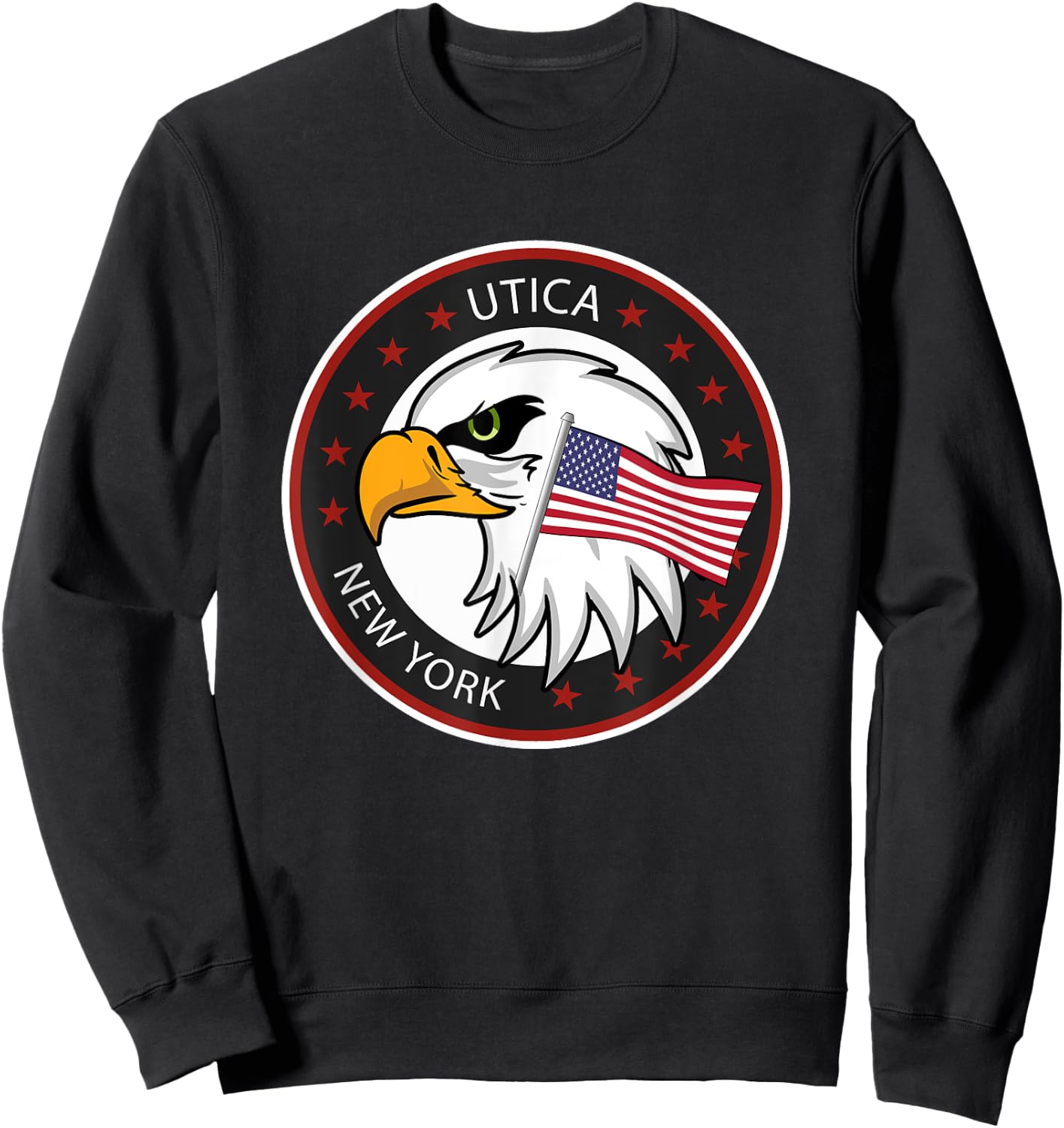 Utica NY New York Sweatshirt - Sweatshirt | Black