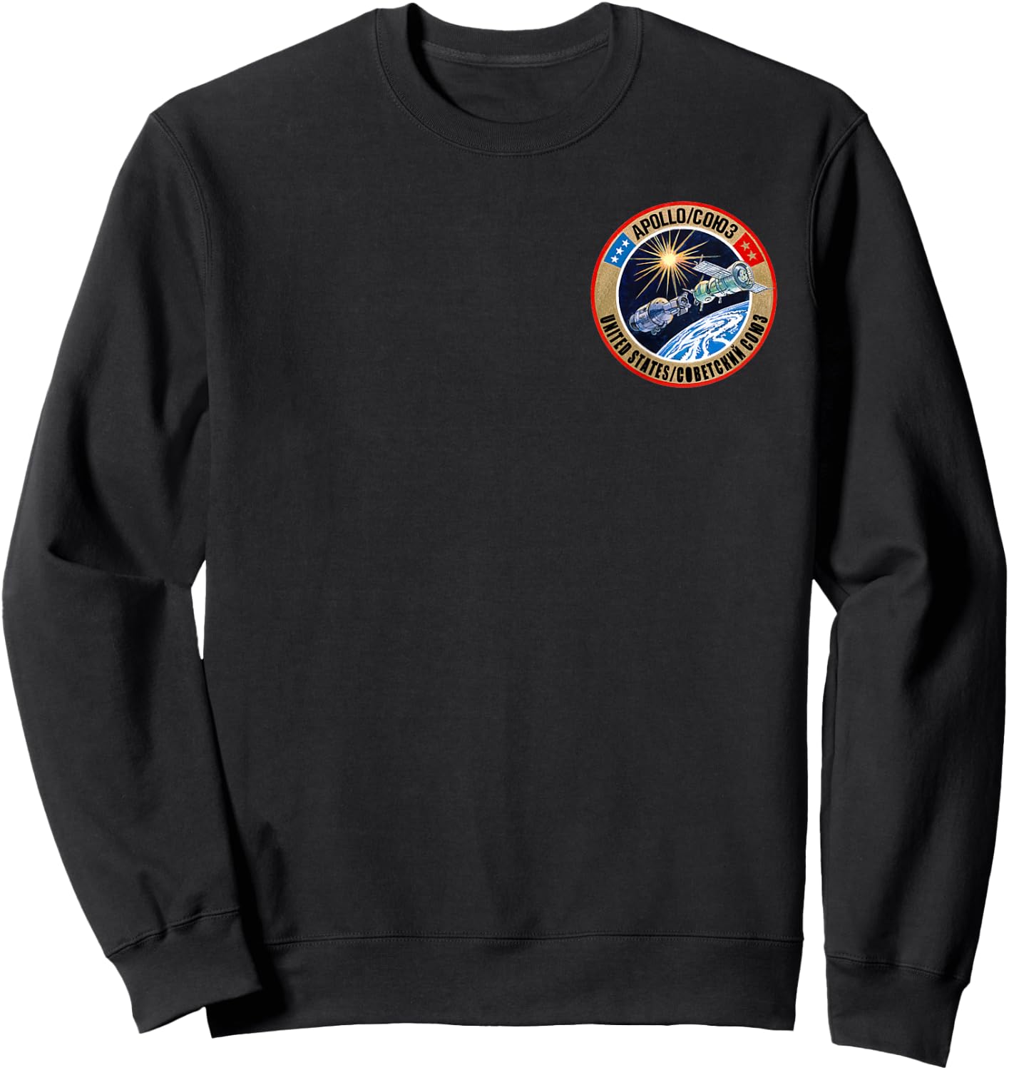 Apollo-Soyuz Rendezvous Patch NASA History Small Sweatshirt - Sweatshirt | Black