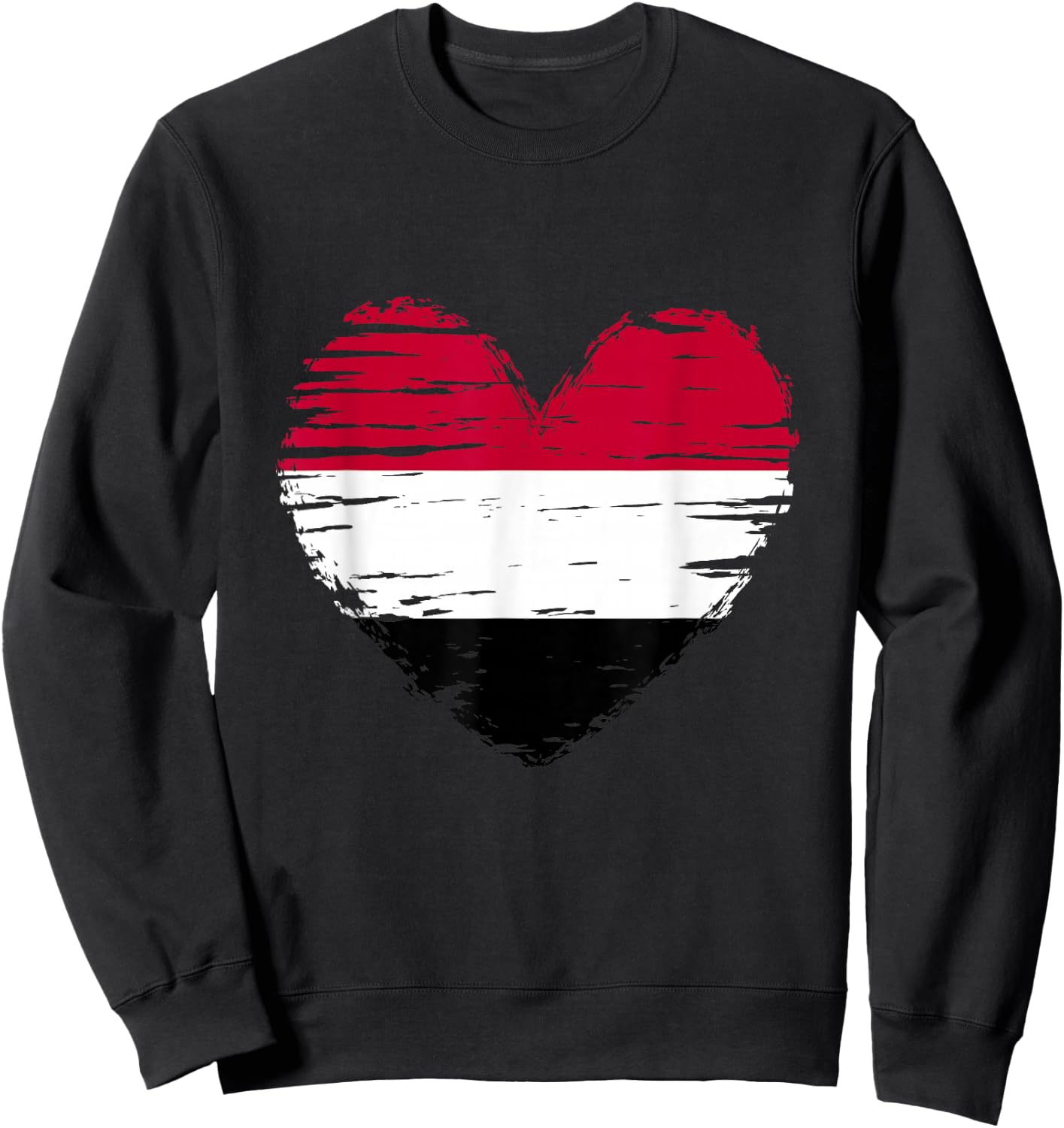 Yemen Heart Yemeni Flag Yemeni Pride Sweatshirt - Sweatshirt | Black