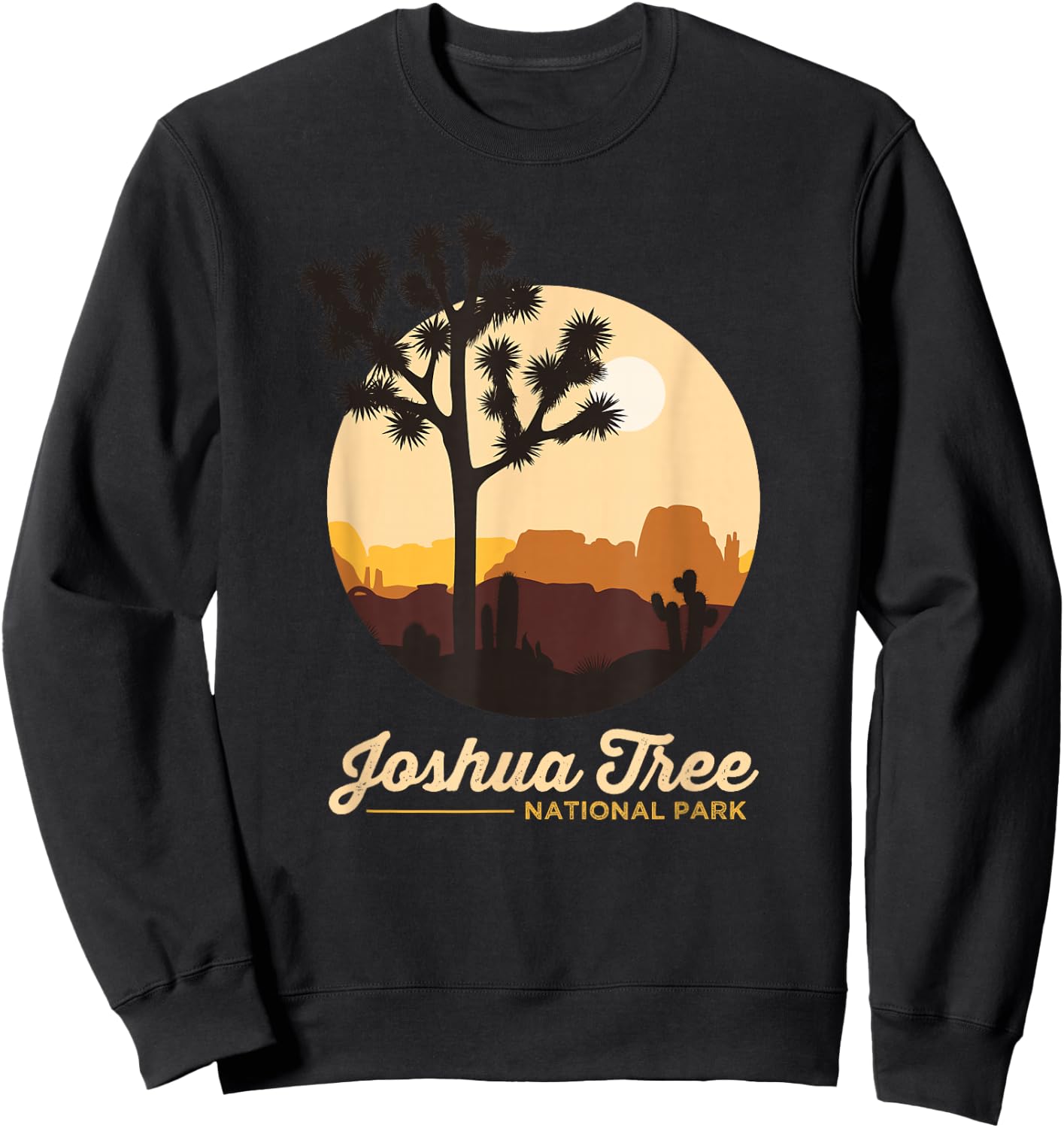 Joshua Tree Shirt Retro California Joshua Tree National Park Sweatshirt - Sweatshirt | Black