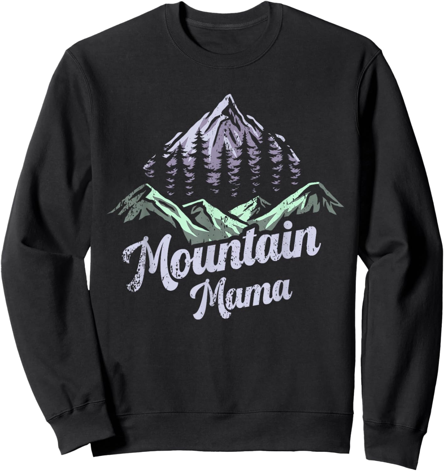 Mountain Mama Camping Hiking Mom Adventure Mothers Day Sweatshirt - Sweatshirt | Black
