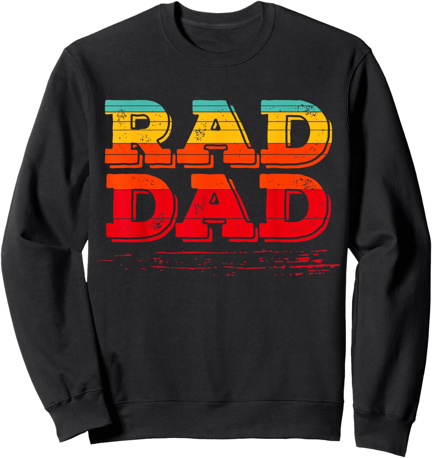 Retro Vintage Rad Dad Sweatshirt - Sweatshirt | Black