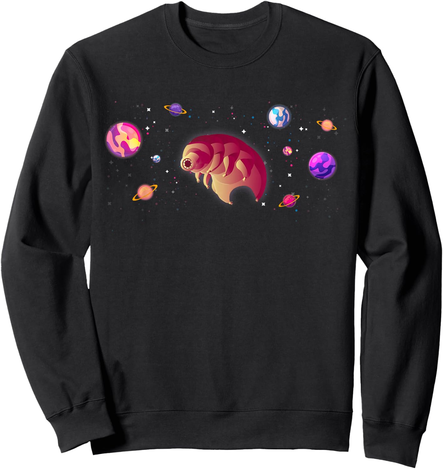 Funny Tardigrade In Space Microbiology Science Water Bear Sweatshirt - Sweatshirt | Black