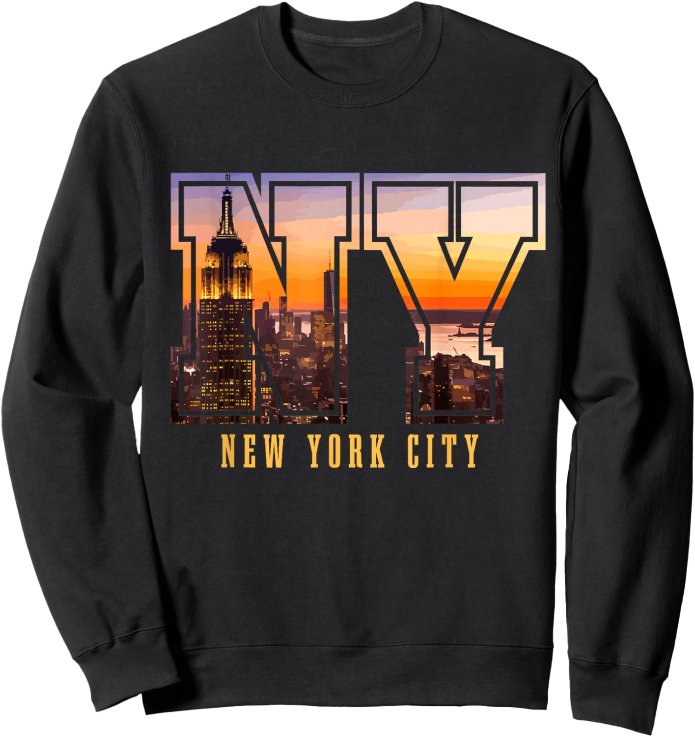 New York City NYC NY Skyline USA America Souvenir Gift Sweatshirt - Sweatshirt | Black