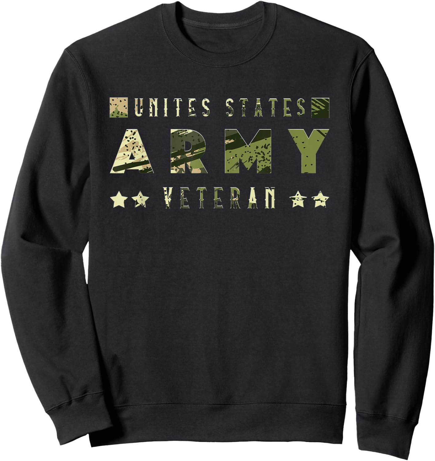 Veteran Outfit Women United States Army Veteran Sweatshirt - Sweatshirt | Black