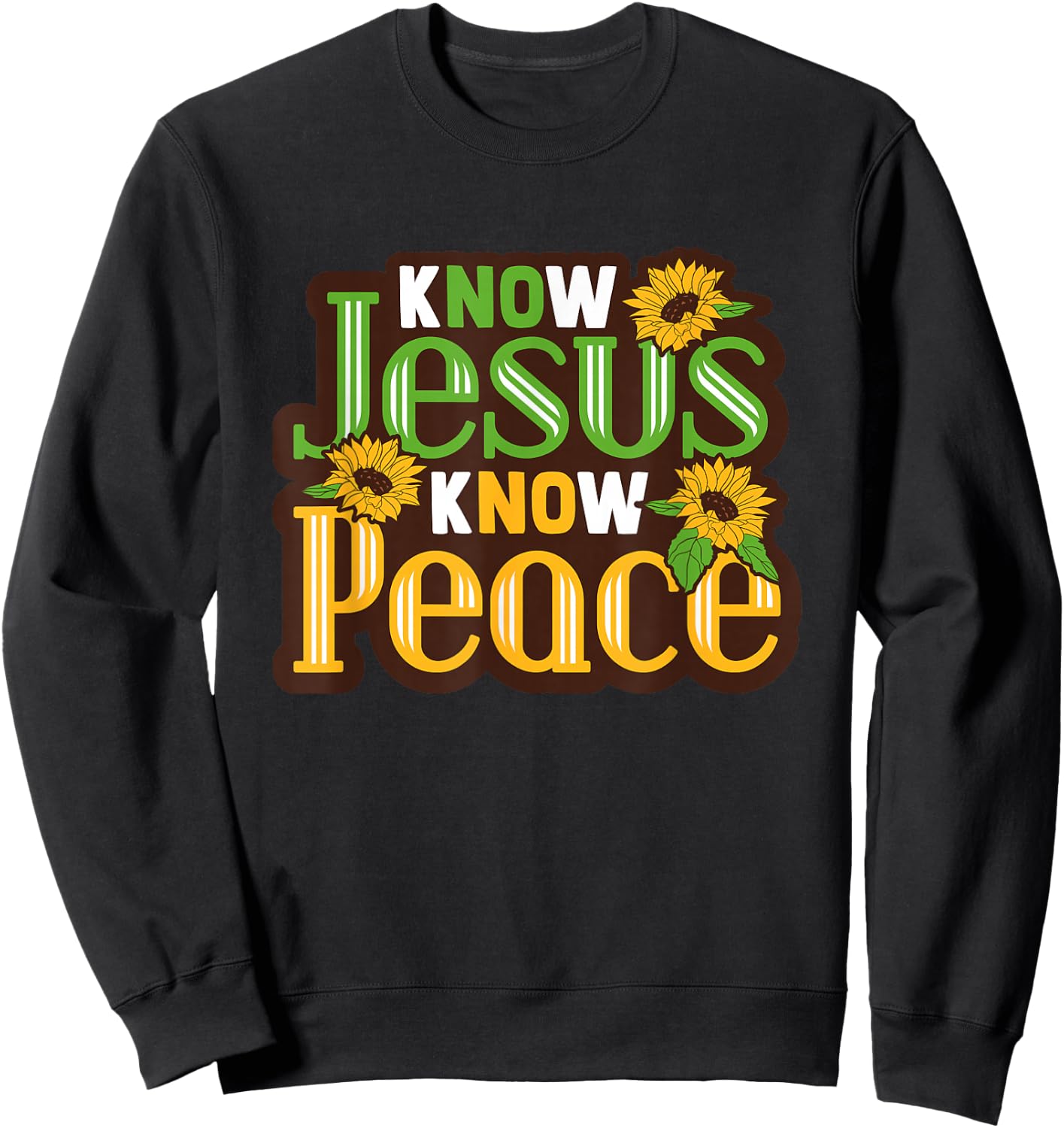 Biblicial Bible "No Jesus No Peace" Christ for Bible Student Sweatshirt - Sweatshirt | Black