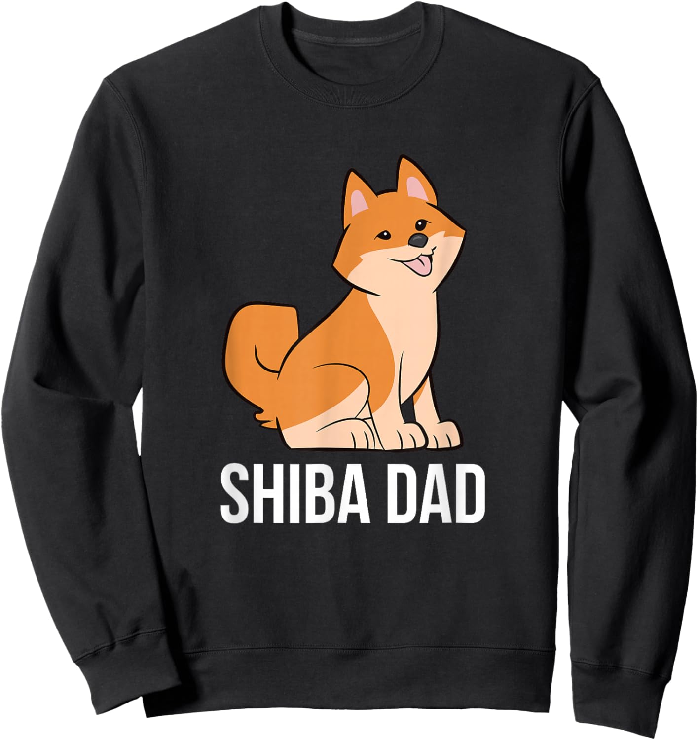 Funny Shiba Inu Father Dog Shiba Inu Papa Funny Shiba Dad Sweatshirt - Sweatshirt | Black