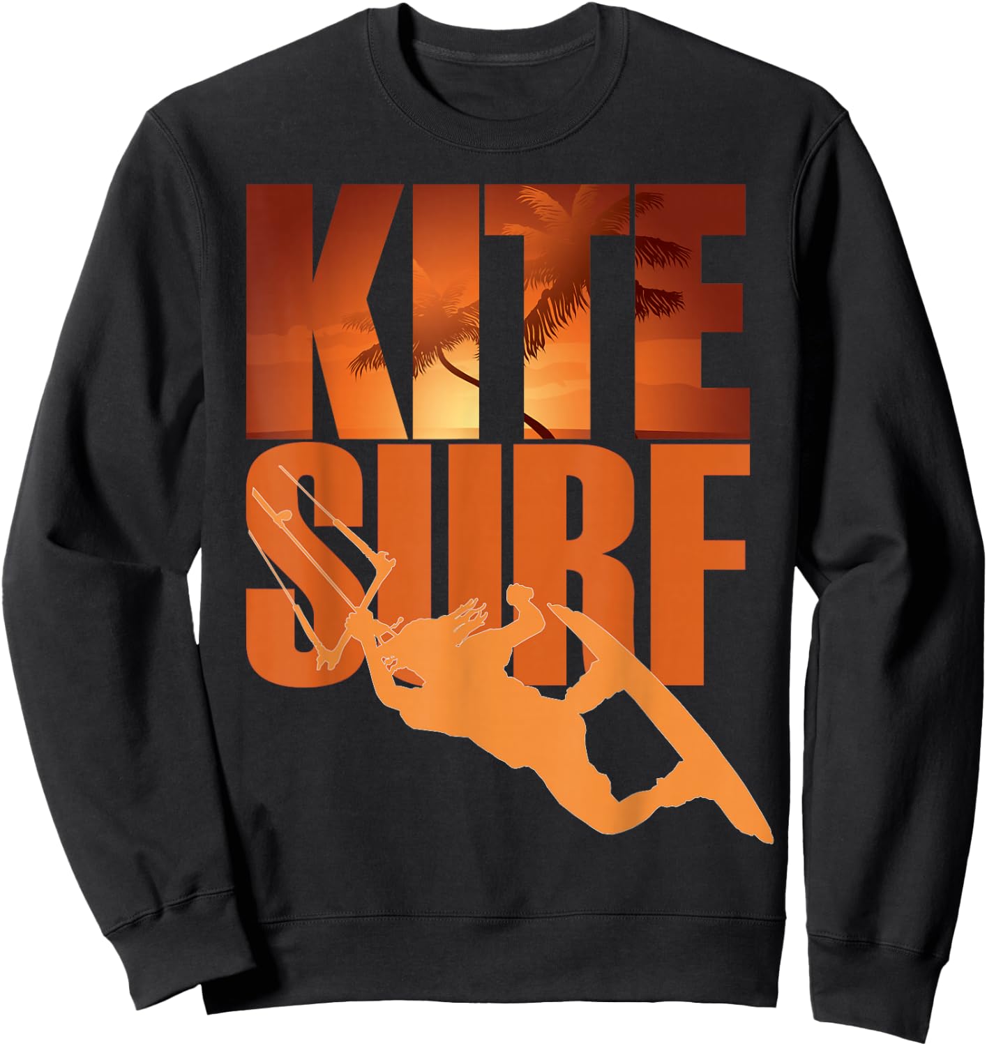 Kiteboarding Kitesurf Kiteboard Beach ks Sweatshirt - Sweatshirt | Black