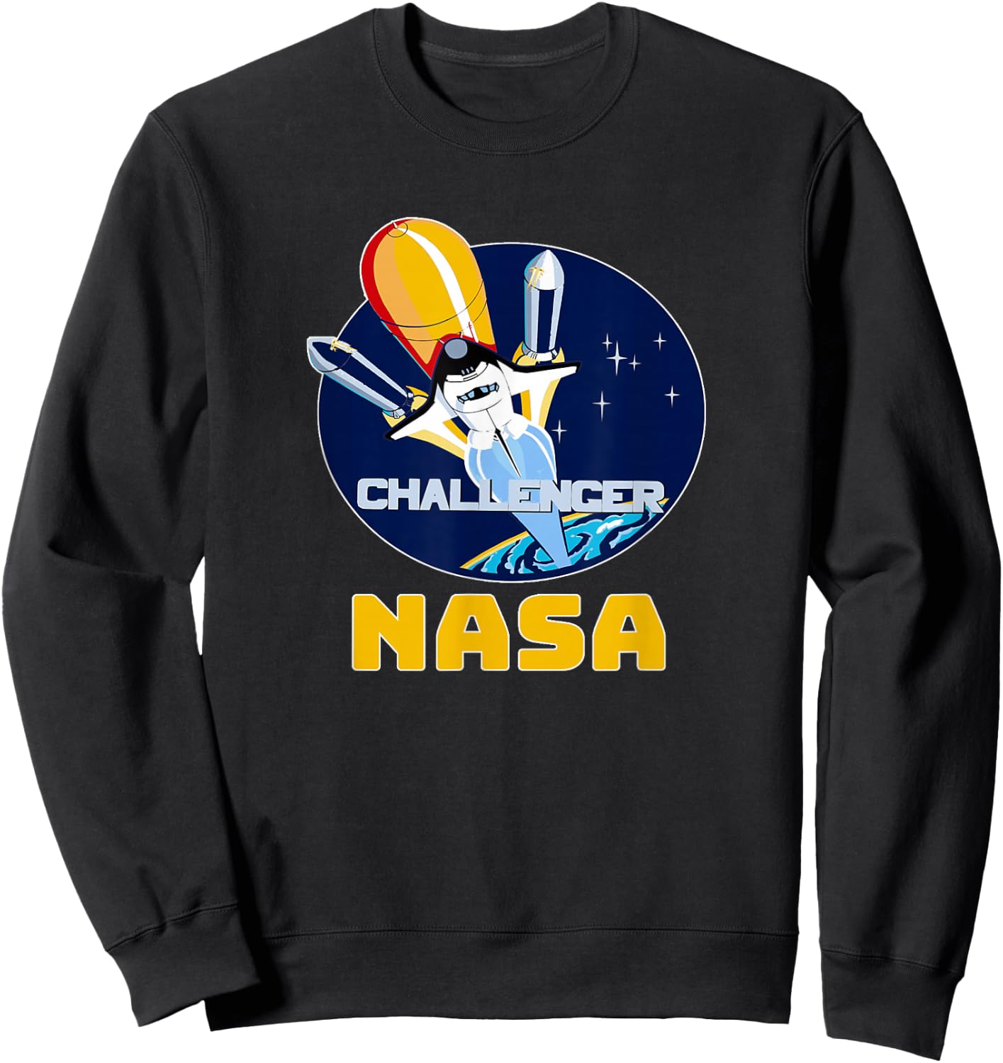 Space Shuttle Challenger NASA T Shirt Sweatshirt - Sweatshirt | Black