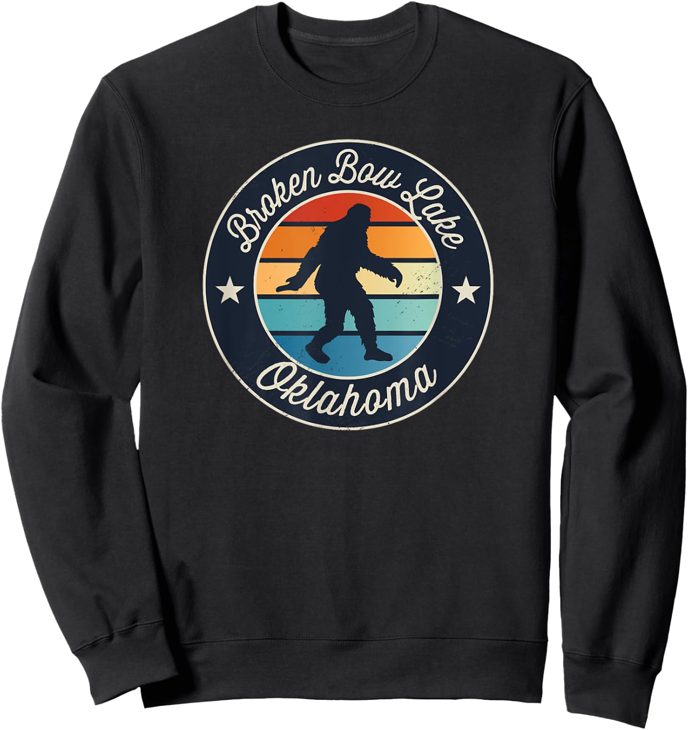 Broken Bow Lake Oklahoma Sasquatch Souvenir Sweatshirt - Sweatshirt | Black